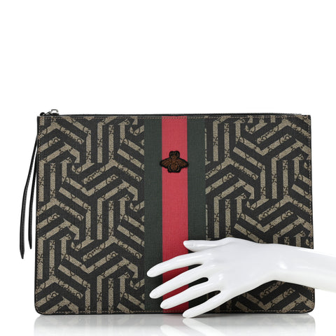 GG Supreme Monogram Caleido Web Messenger Beige Ebony