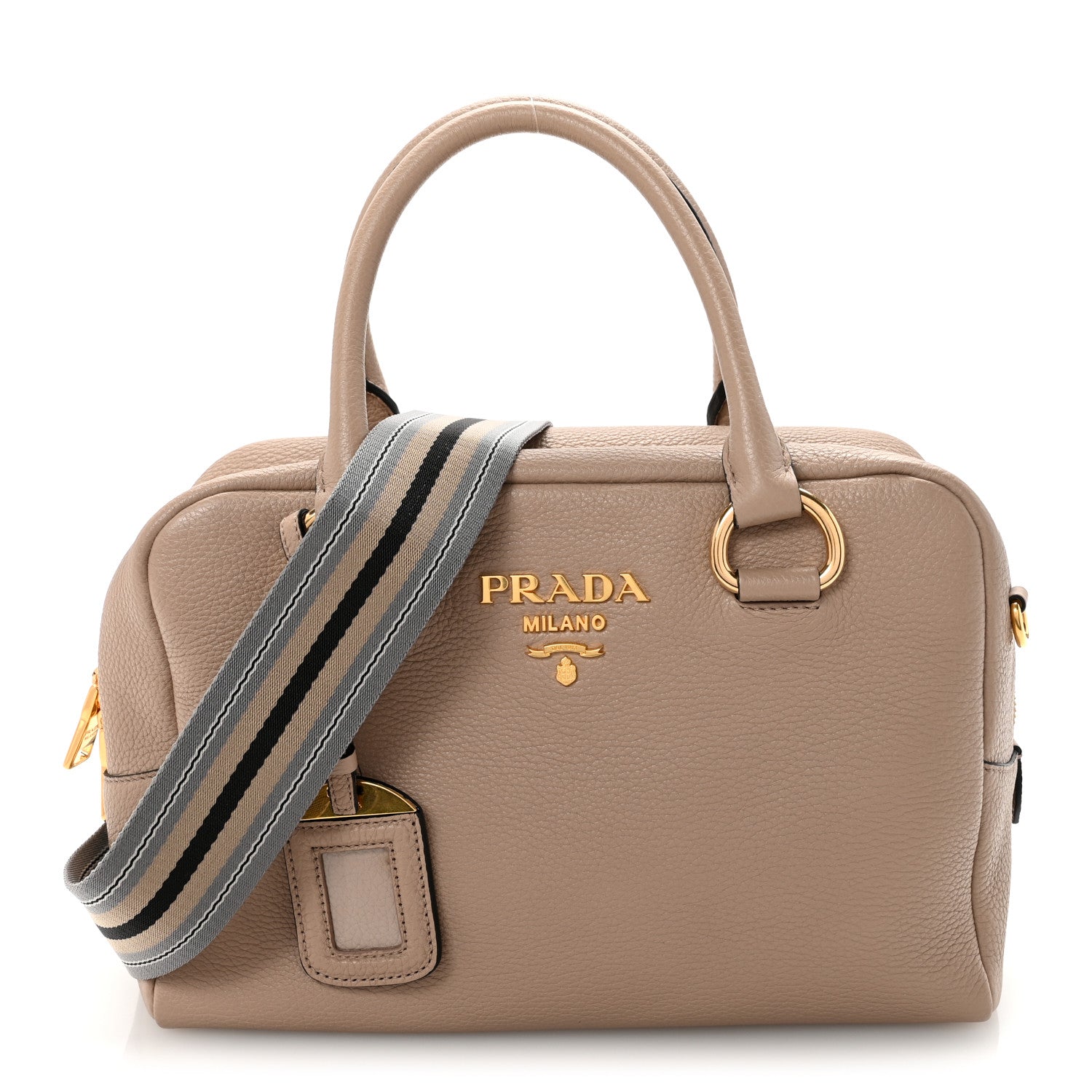 Prada Vitello Phenix Bauletto Cammeo 1783739 – FASHIONPHILE