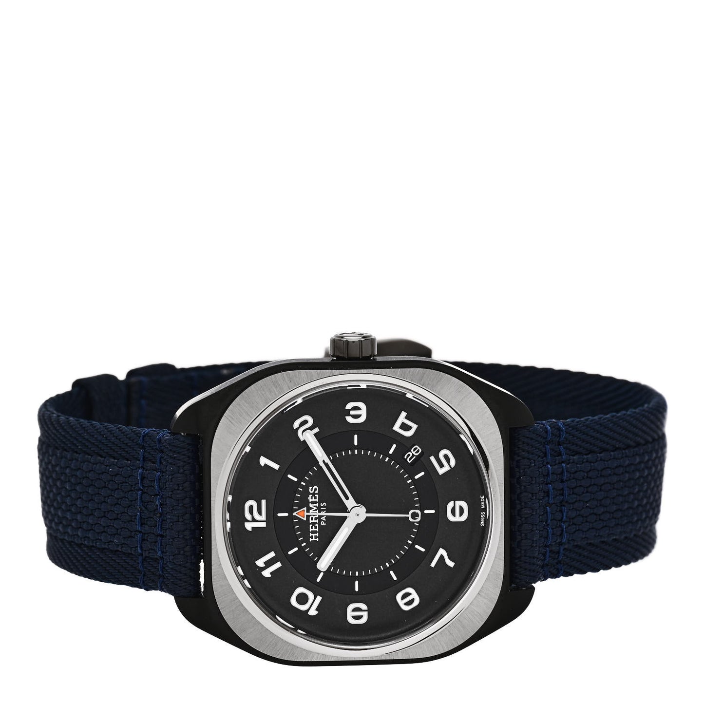 DLC Coated Titanium Nylon 39mm H08 Automatic Watch Bleu Abysse