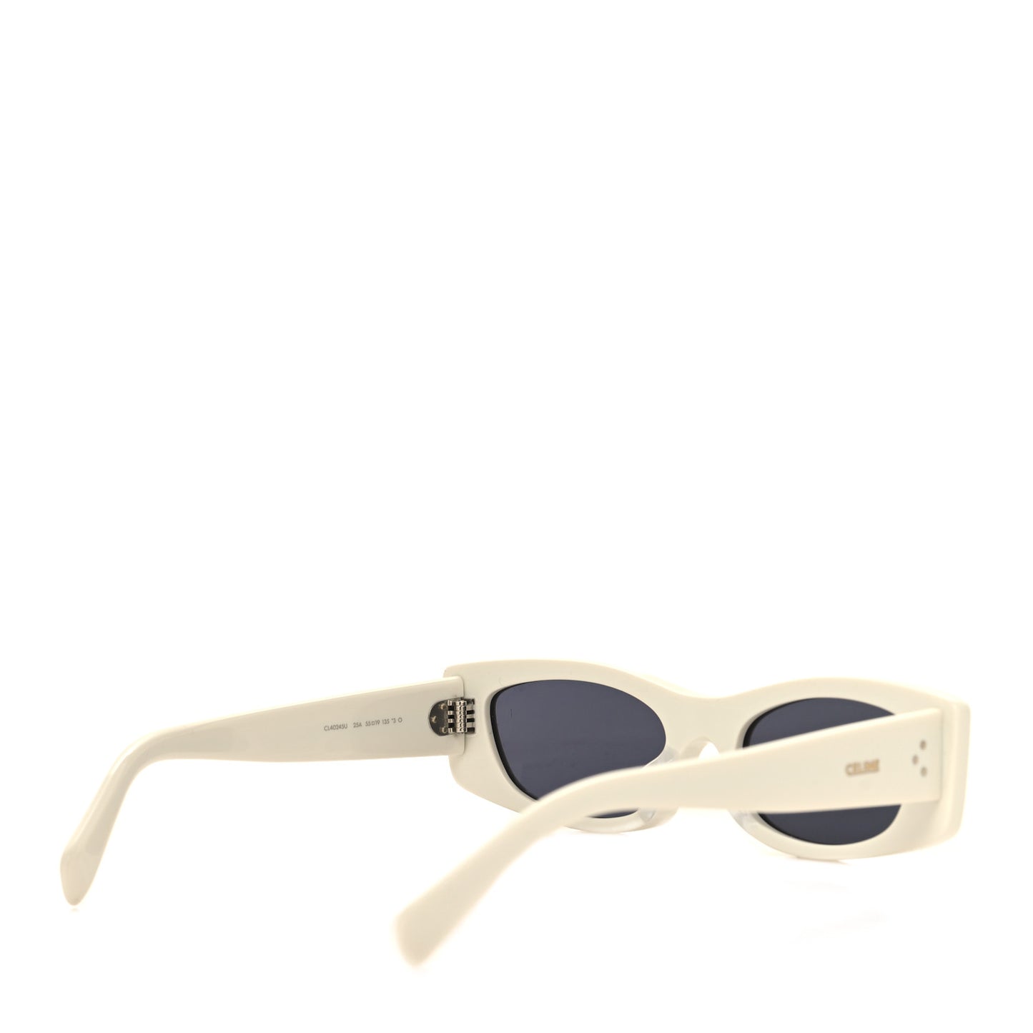 Acetate Rectangular 58mm Sunglasses CL40245U White