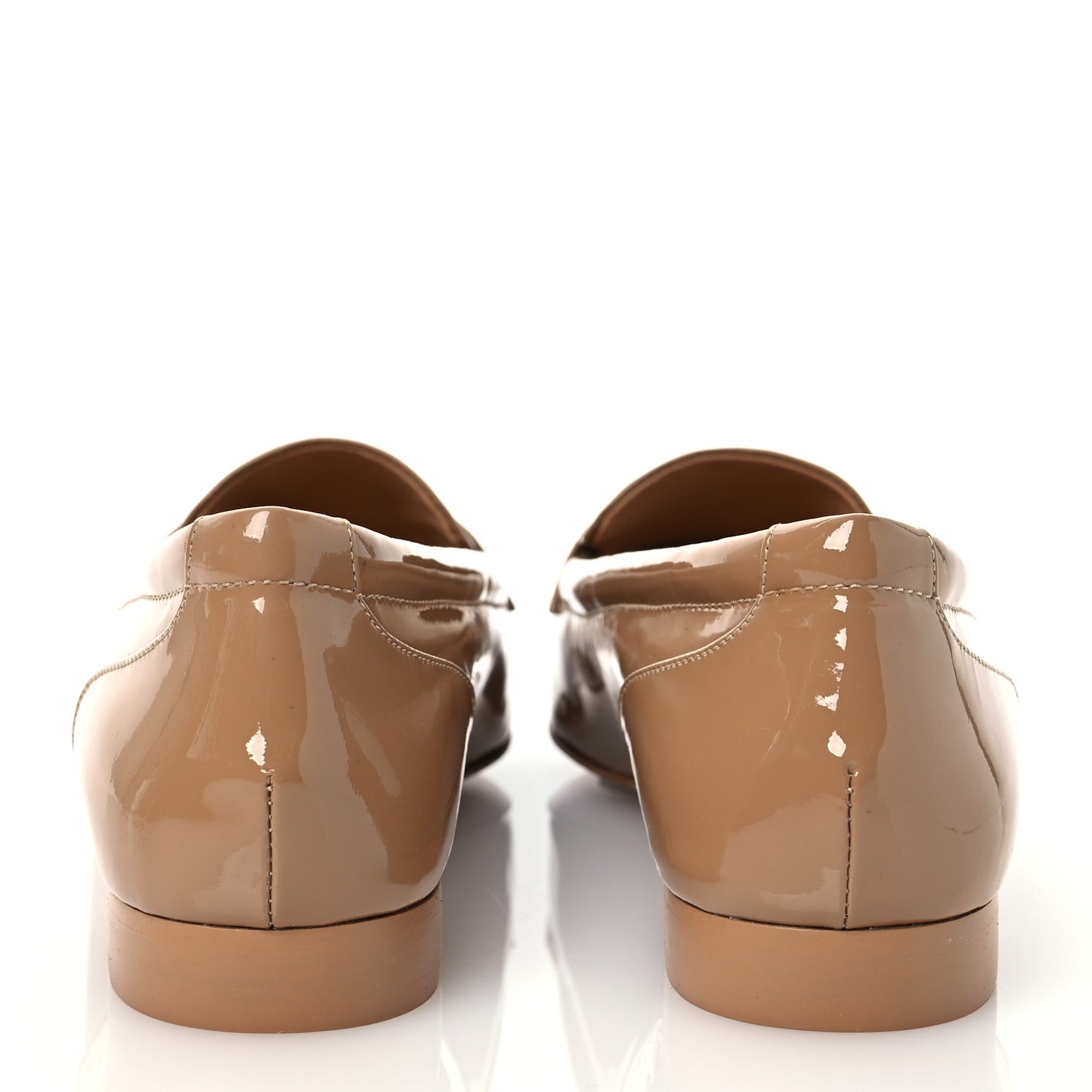 Patent Calfskin CC Loafers 36.5 Brown