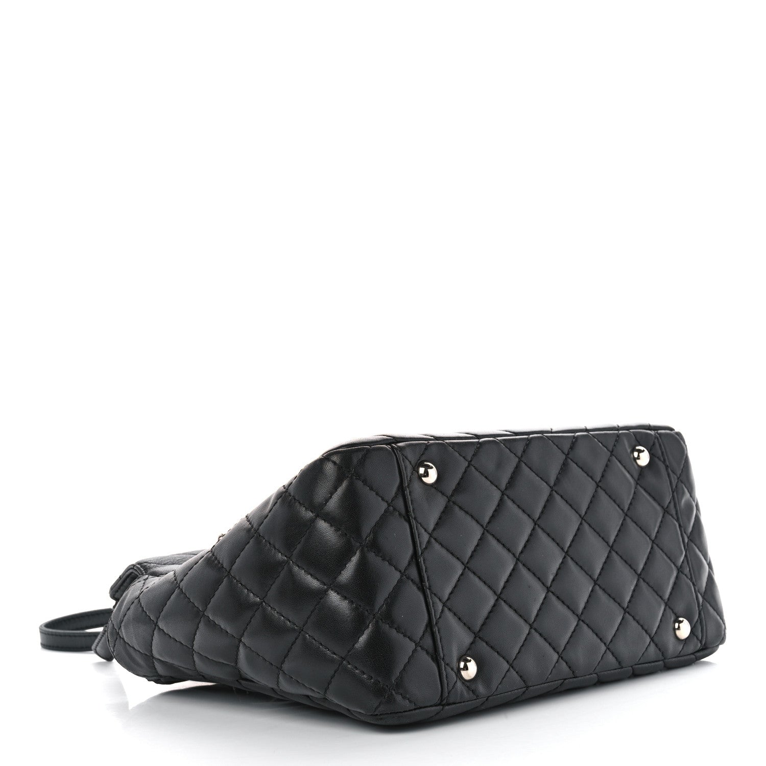 Chanel Lambskin Surpique Chevron Small Tote Black 4 of 10