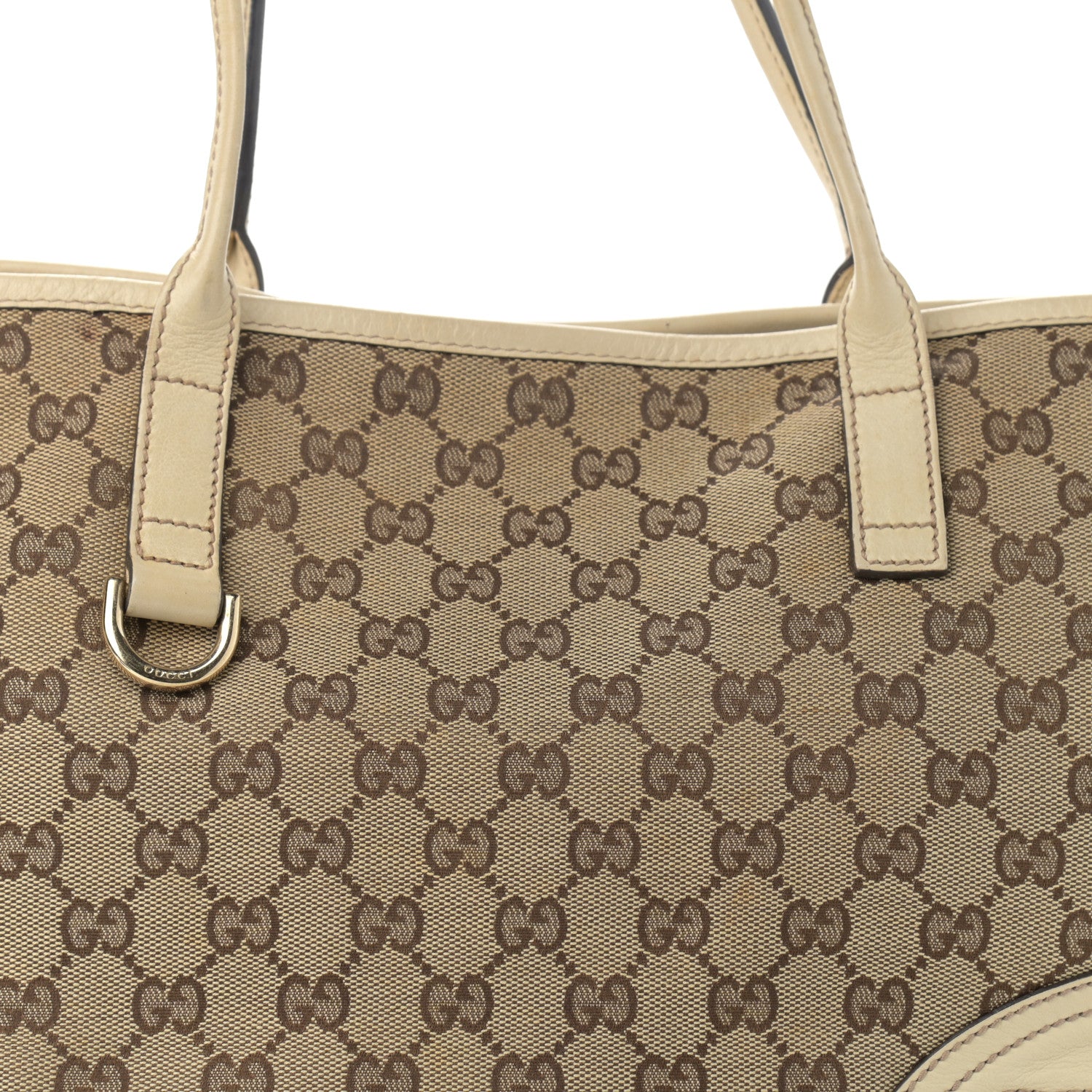 Gucci Monogram Medium New Britt Tote Off White 8 of 15