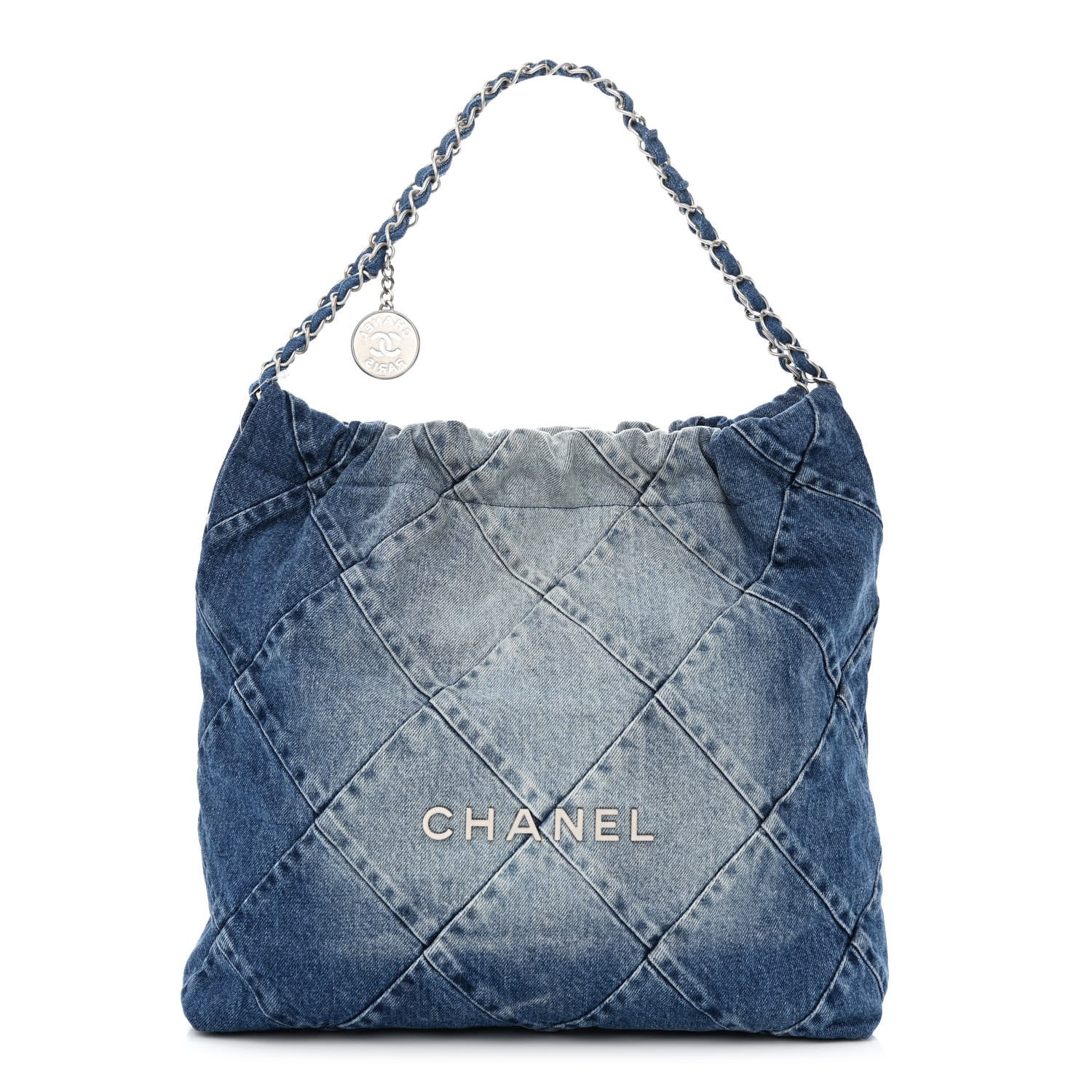 Chanel Denim Quilted Chanel 22 Blue 3 of 11