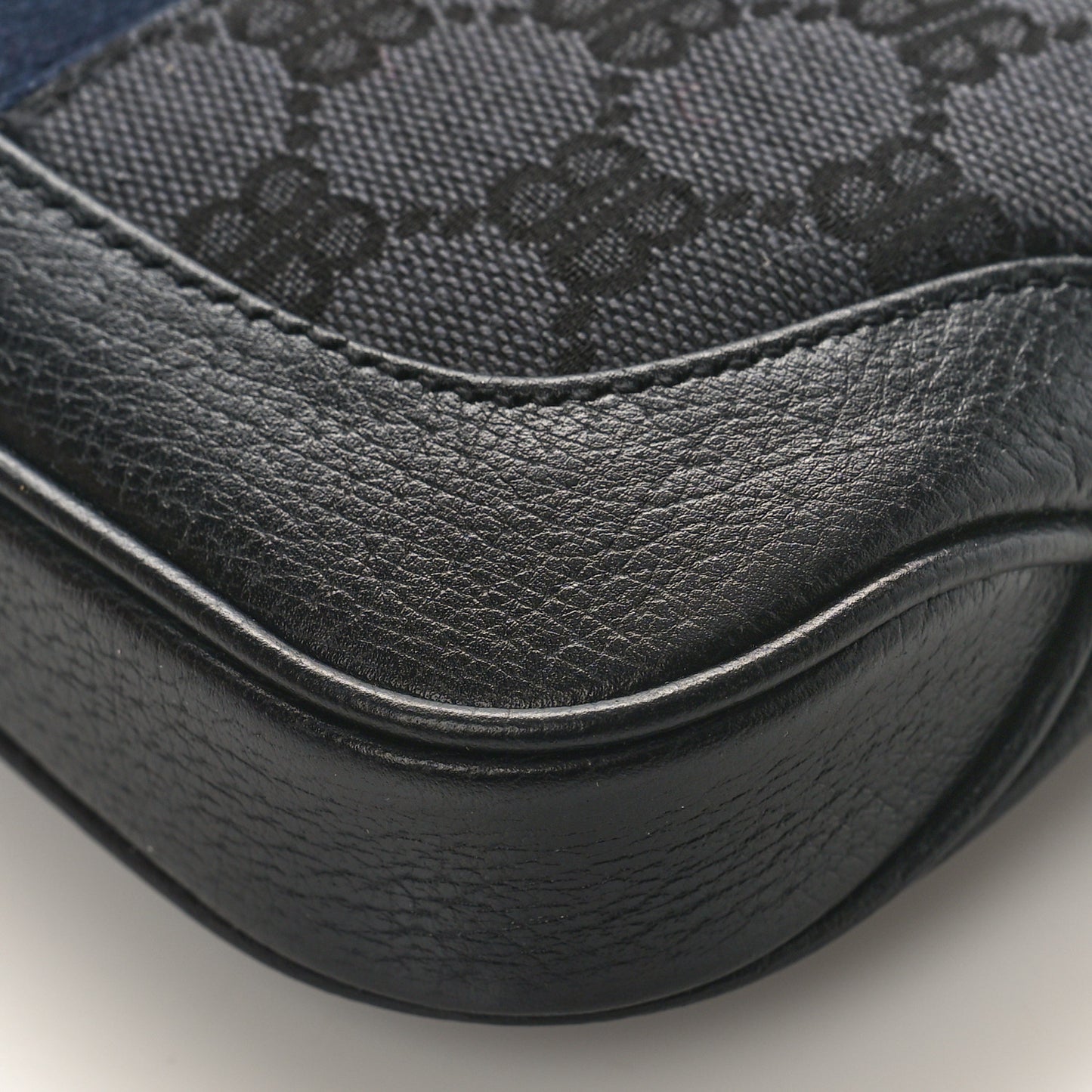 X BALENCIAGA BB Monogram Calfskin Web Mini Jackie 1961 Hobo Black