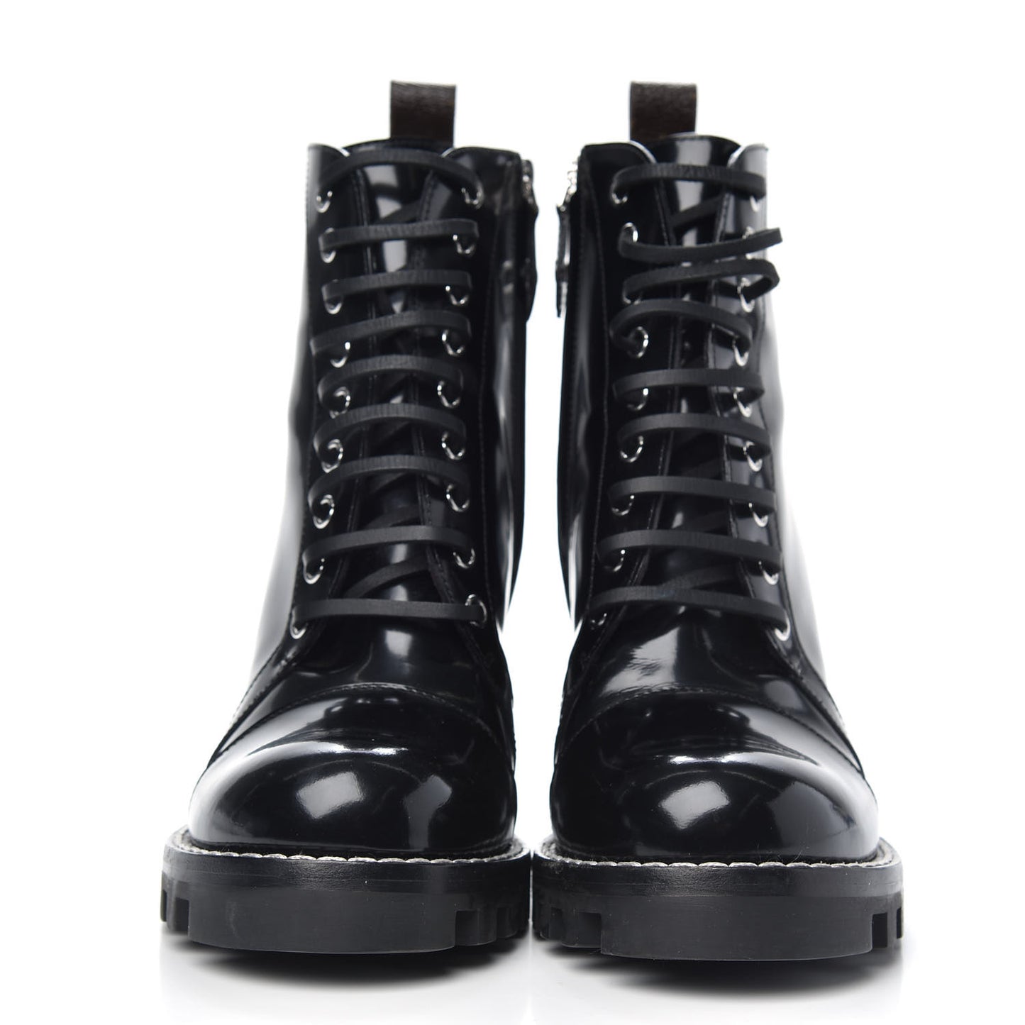 Patent Calfskin Star Trail Ankle Boots 39 Black