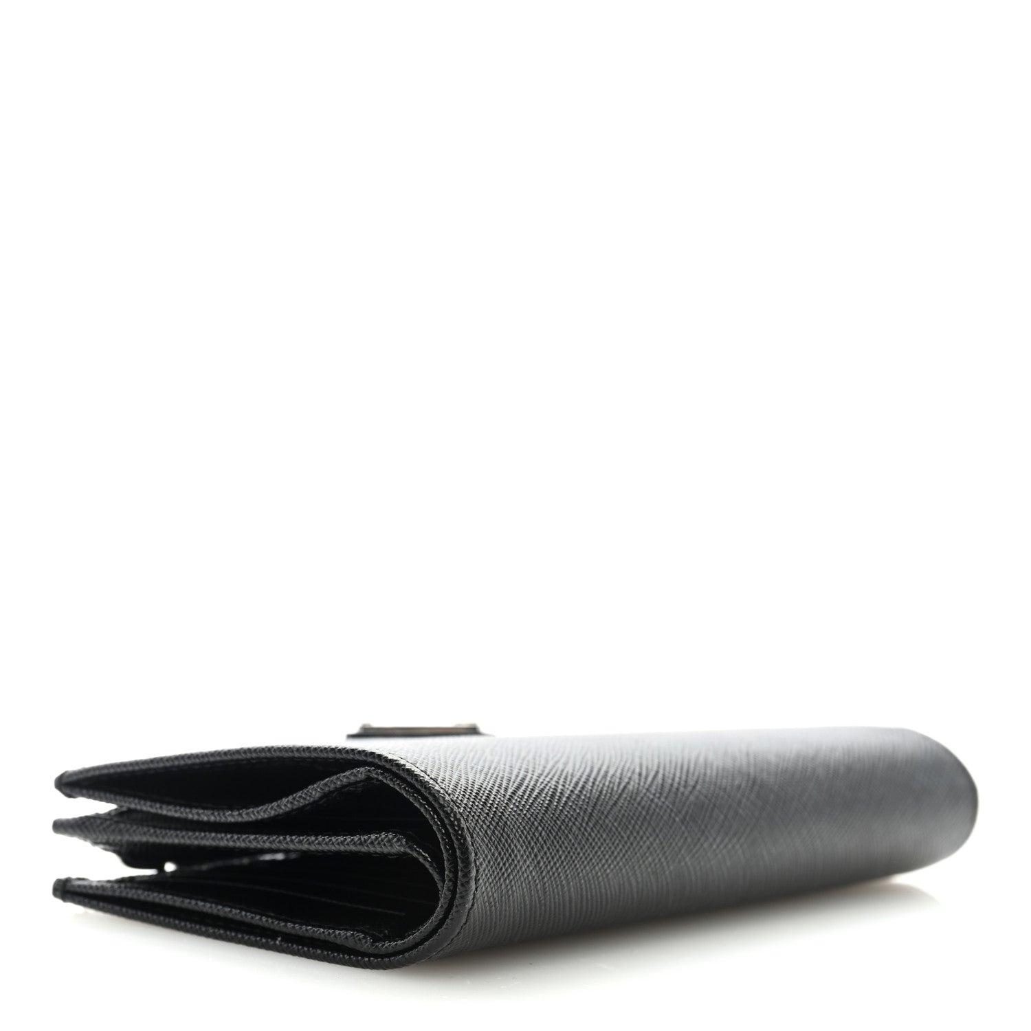 Prada Saffiano Metal Large Zip Wallet Black 4 of 7