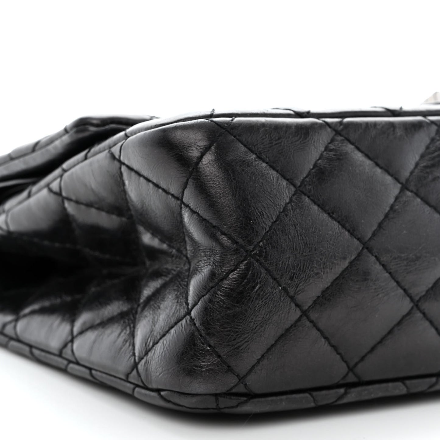 Aged Calfskin Quilted 2.55 Reissue 226 Flap Black