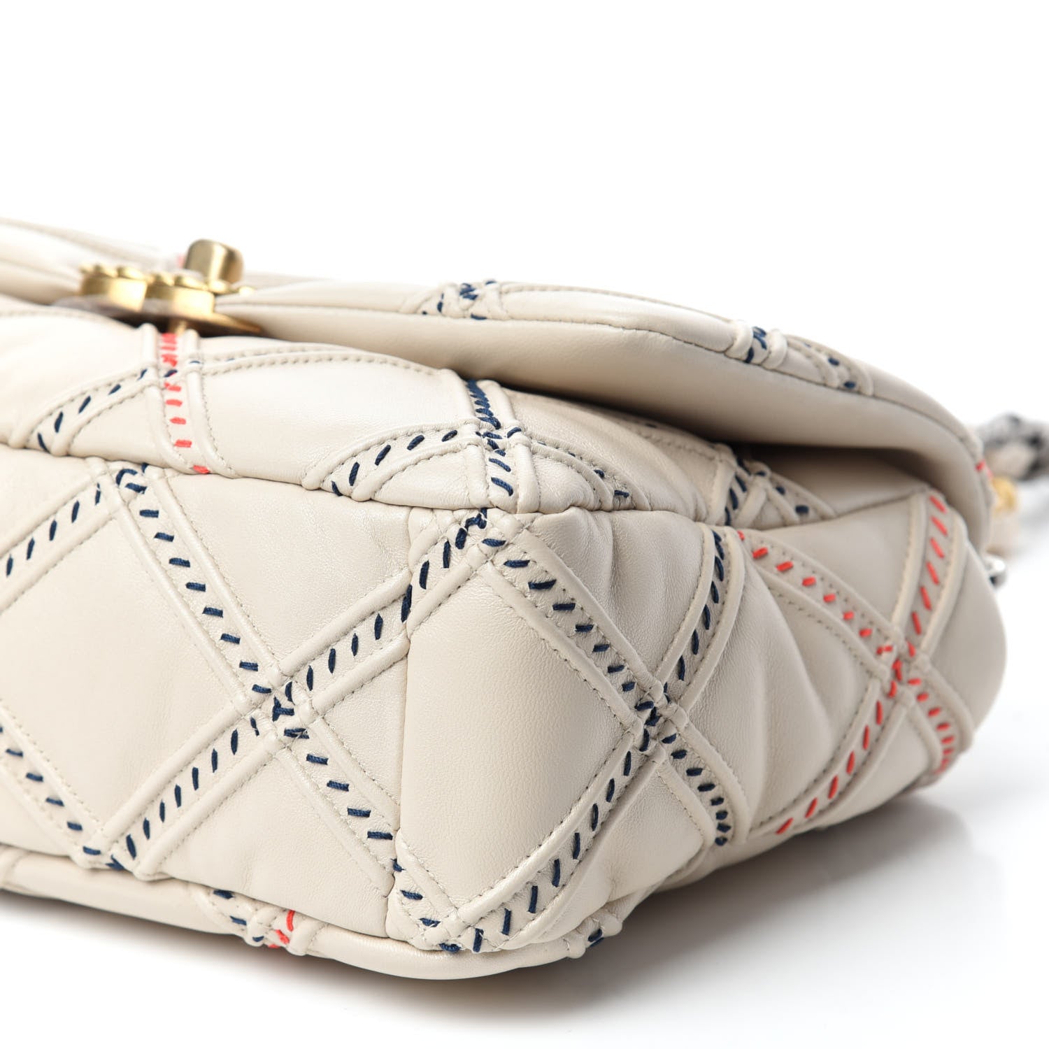 Chanel Lambskin Mixed Fibers Quilted Medium 19 Flap Beige 7 of 11