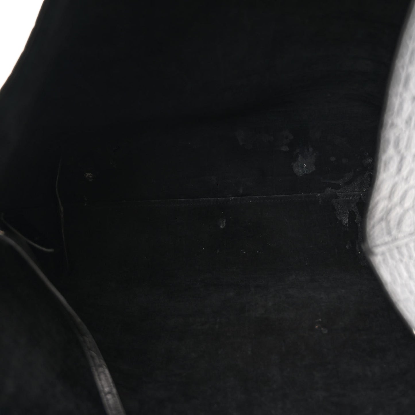 Calfskin Crocodile Embossed Shopping Tote Black