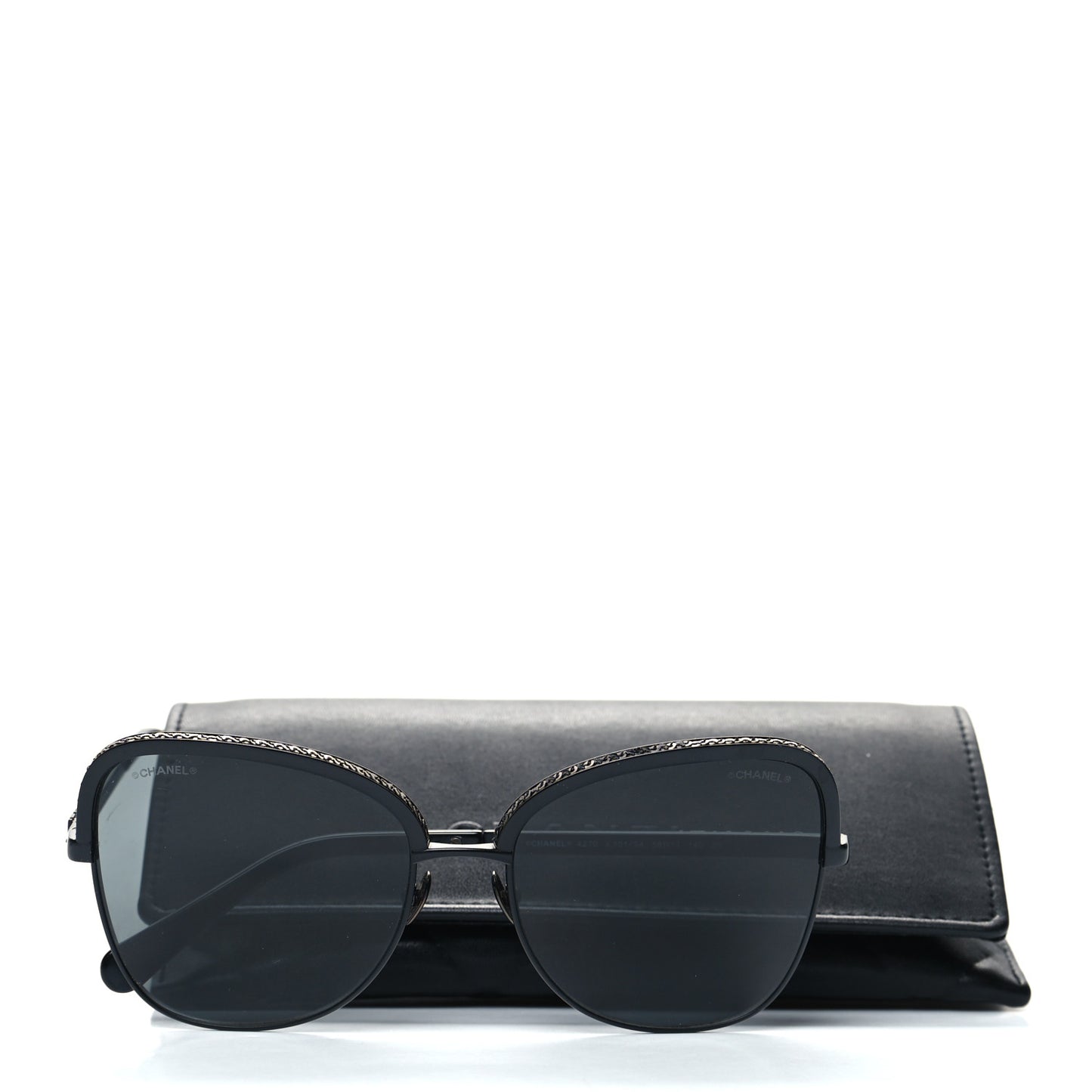 Square Frame Sequin Sunglasses 4270 Black