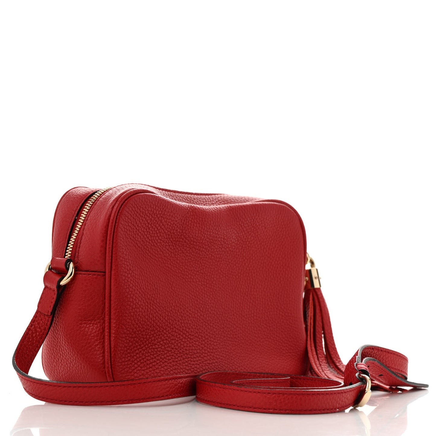 Pebbled Calfskin Small Soho Disco Bag Tabasco Red