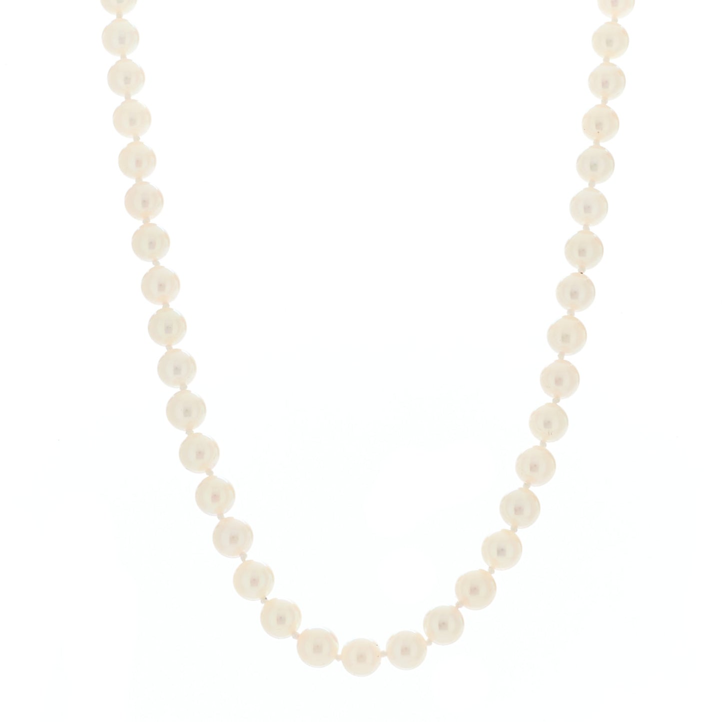 18K Yellow Gold 6-6.5mm Pearl Signature Necklace