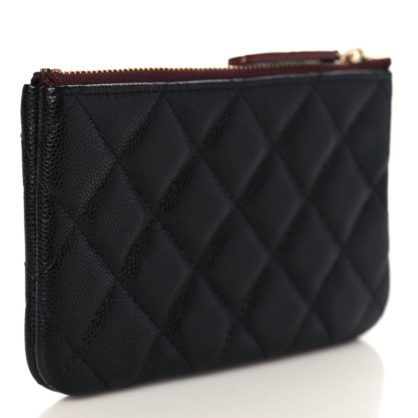 Caviar Quilted Small Cosmetic Case Black