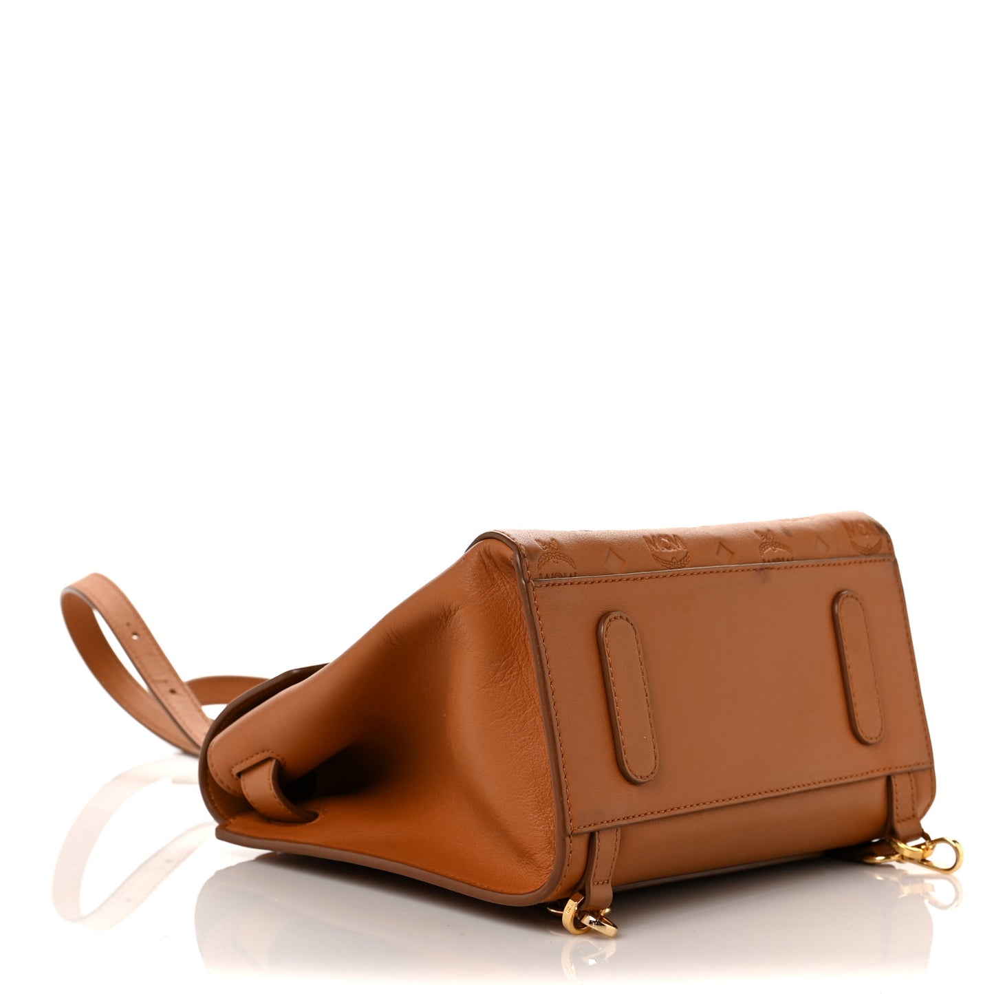 Calfskin Ottoman Essential Visetos Small Backpack Cognac