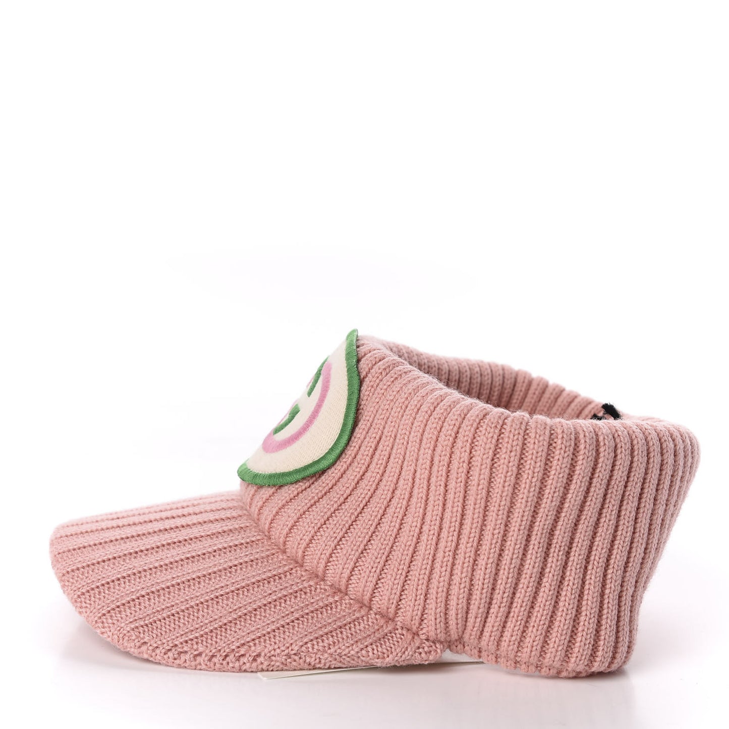 Wool Interlocking G Patch Visor M Pink