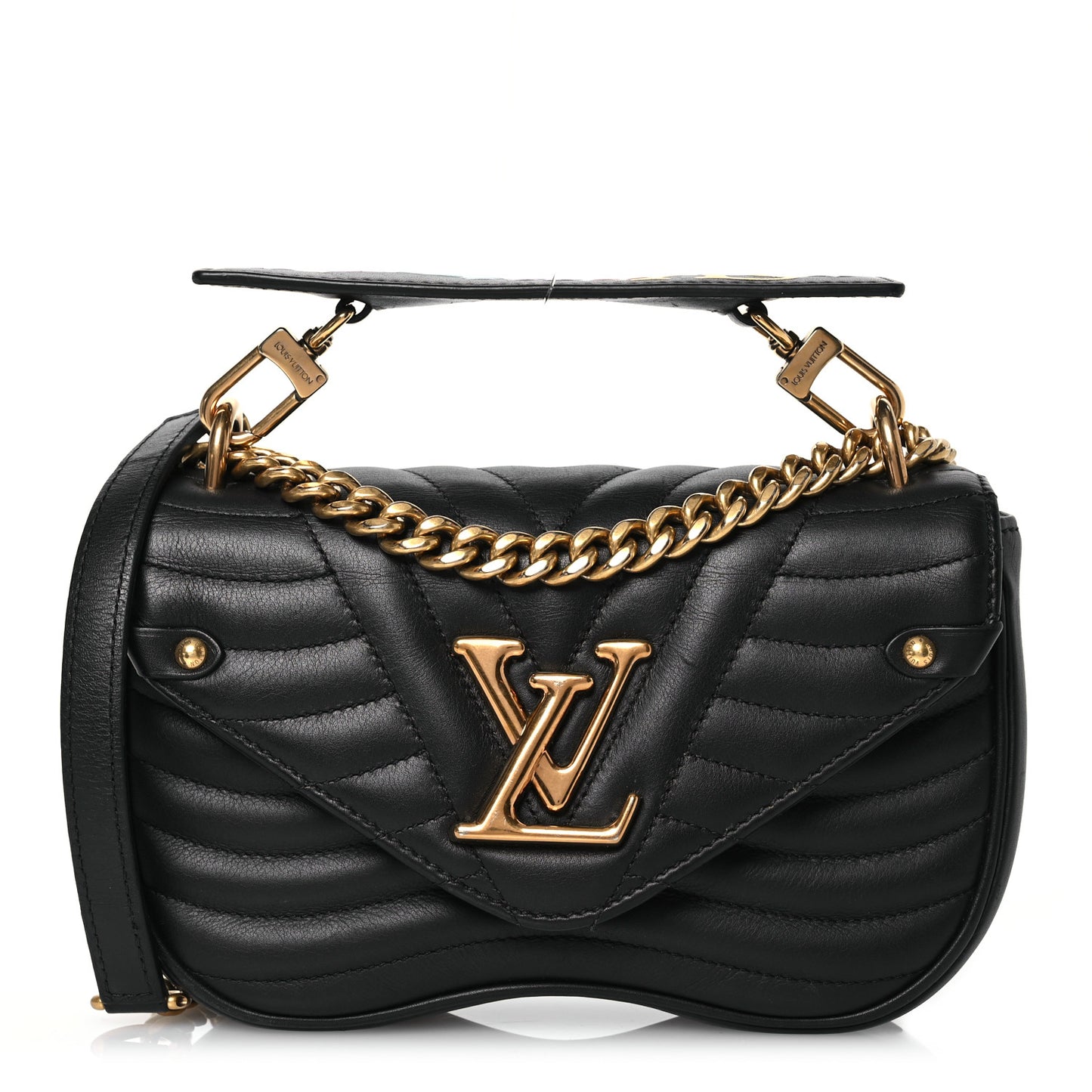 Calfskin New Wave Chain PM Black