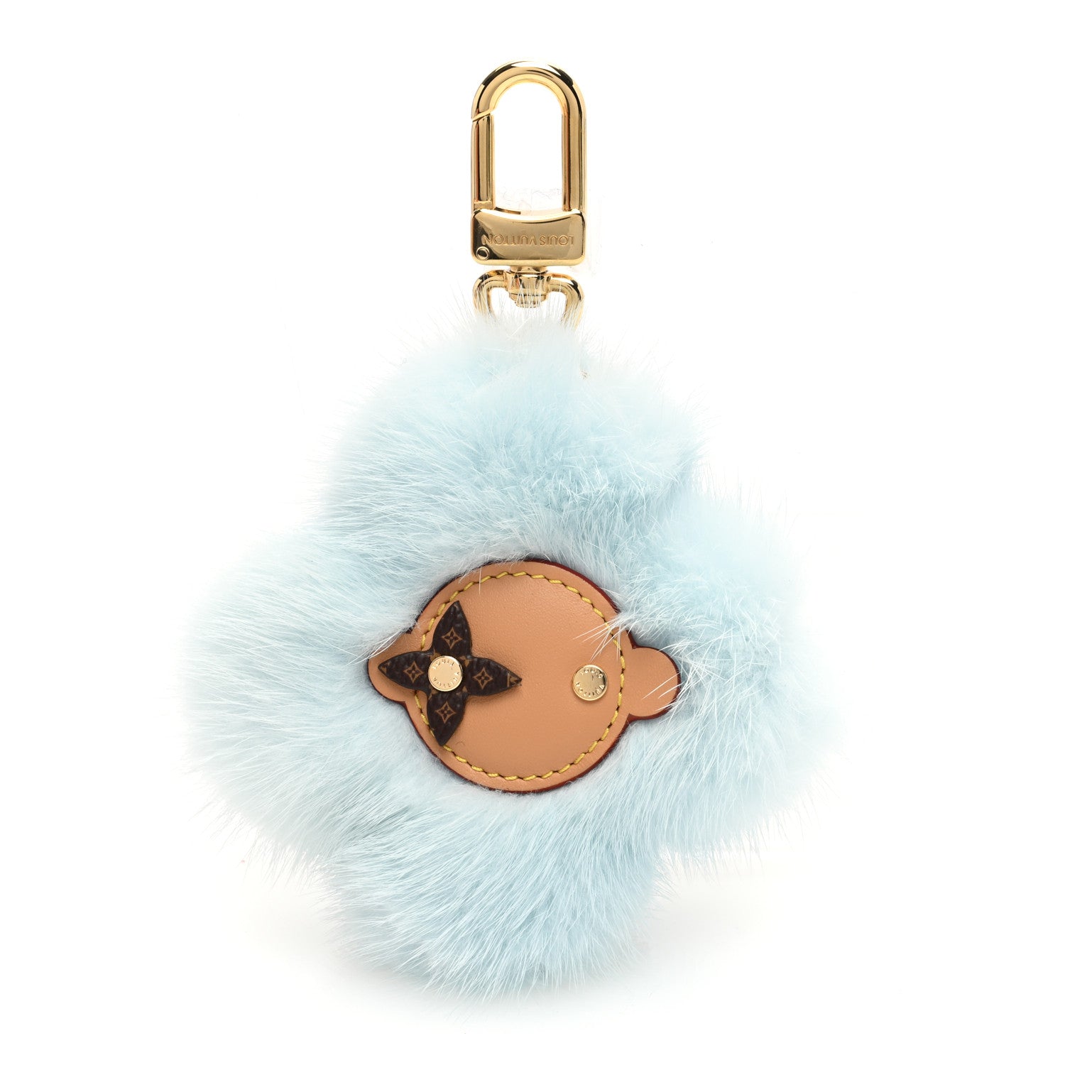 Louis Vuitton Calfskin Mink Fur Vivienne Bag Charm Key Holder 