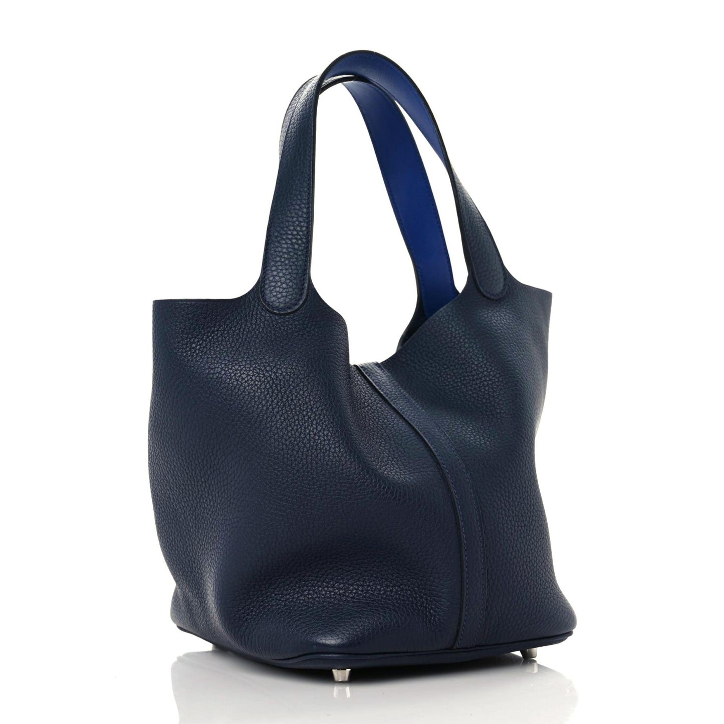 Taurillon Clemence Swift Eclat Picotin Lock 22 MM Bleu Nuit Bleu Electrique