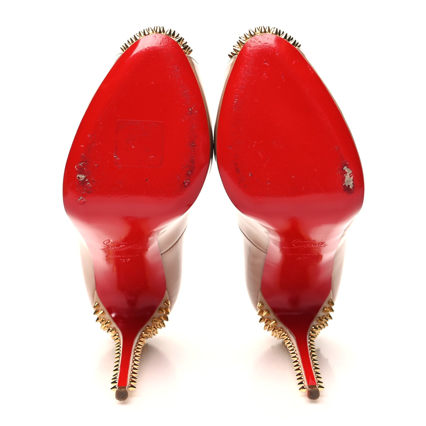 Patent New Very Prive Spikes 120 Pumps 37 Nude
