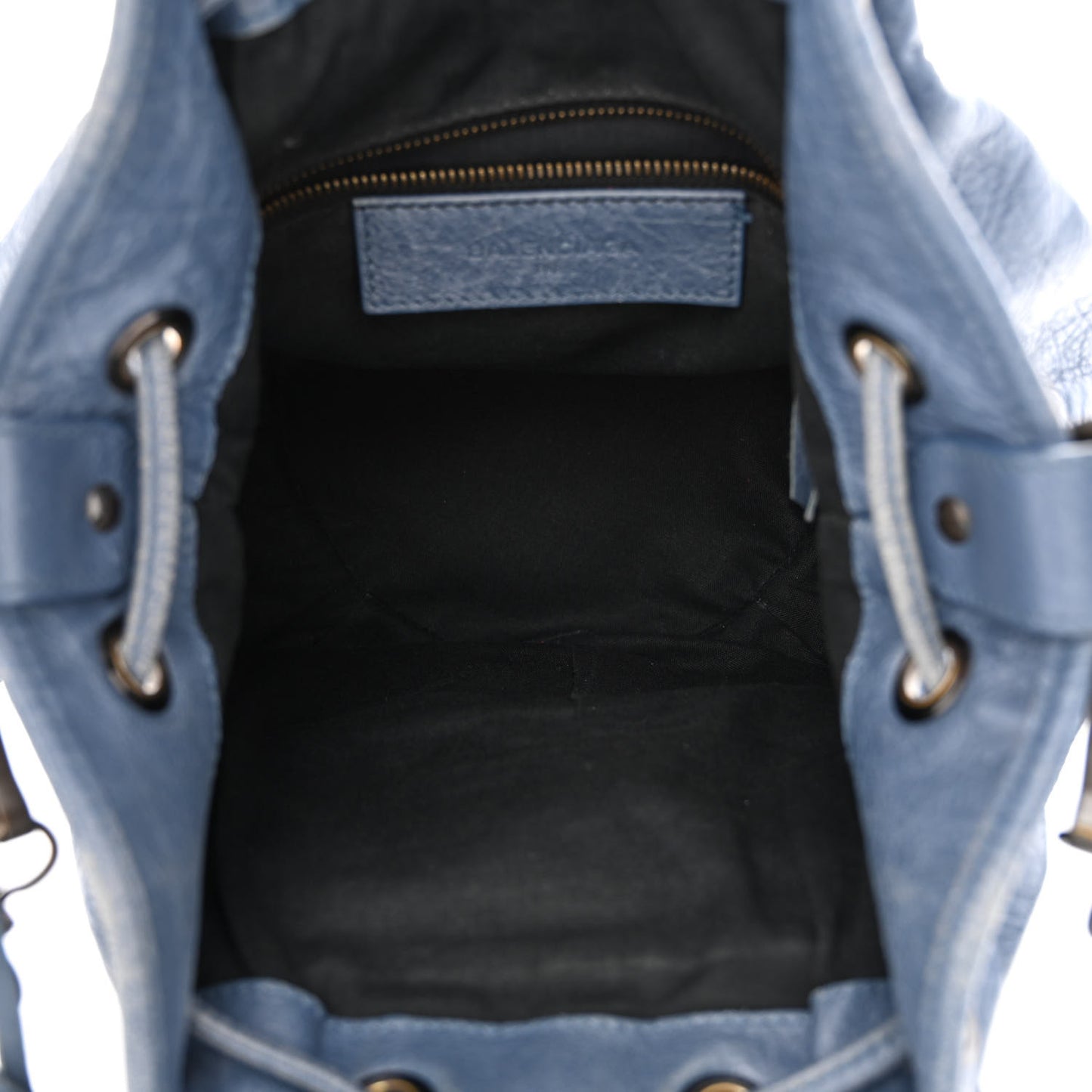 Agneau Classic Hardware Mini Pompon Bleu Persan