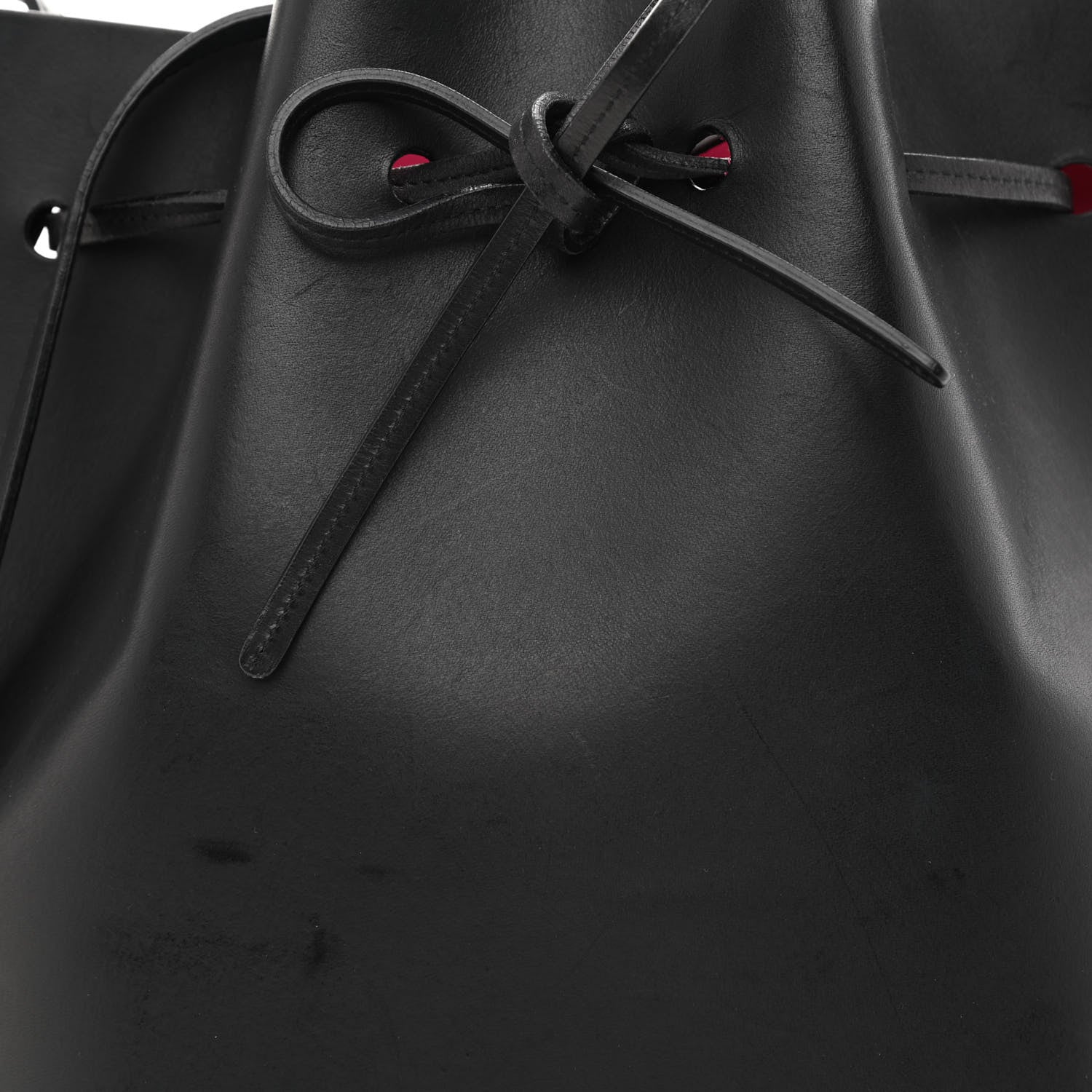 Mansur Gavriel Vegetable Tanned Calfskin Bucket Bag Black Dolly 10 of 12