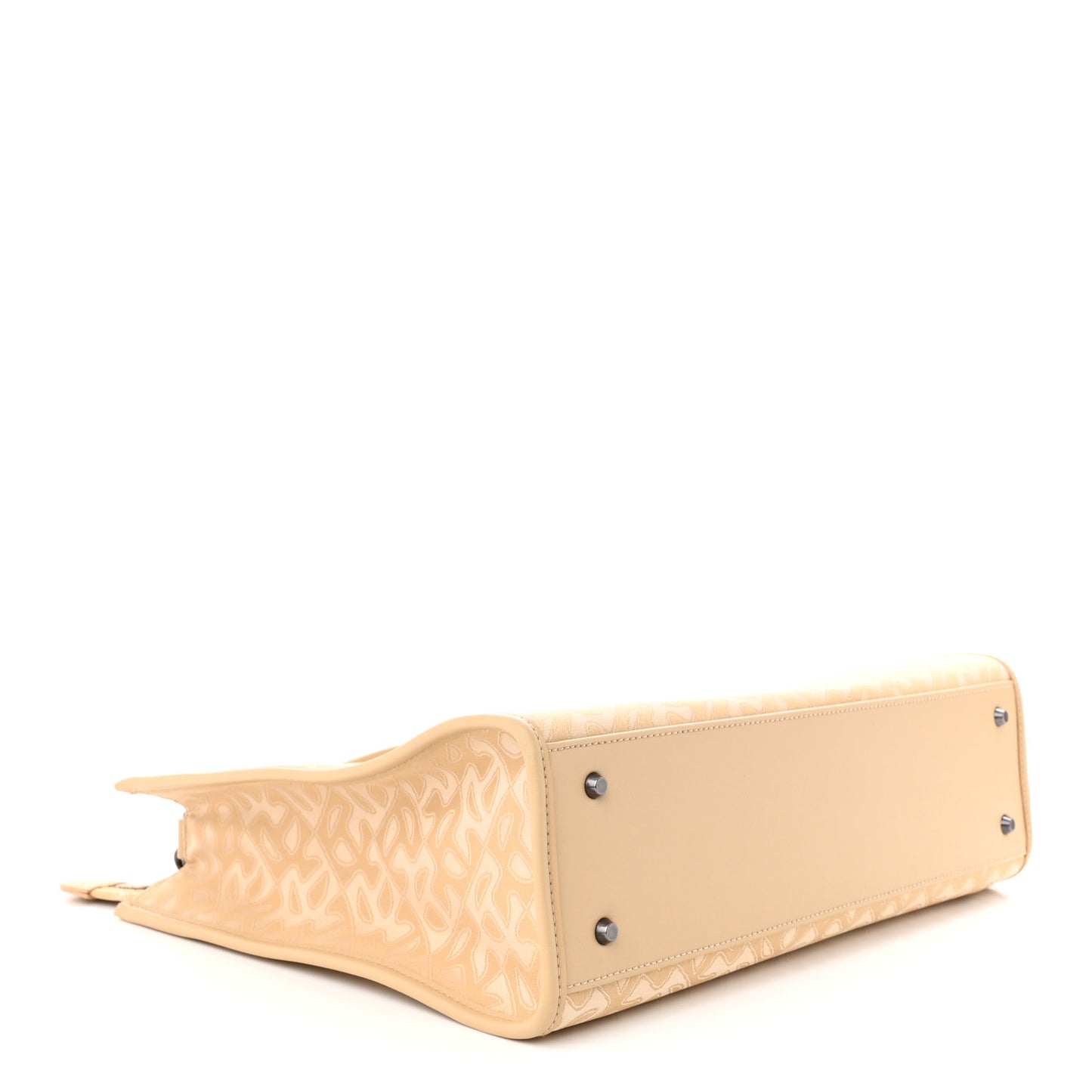 Monogram Jacquard Medium Shopping Bag Cream