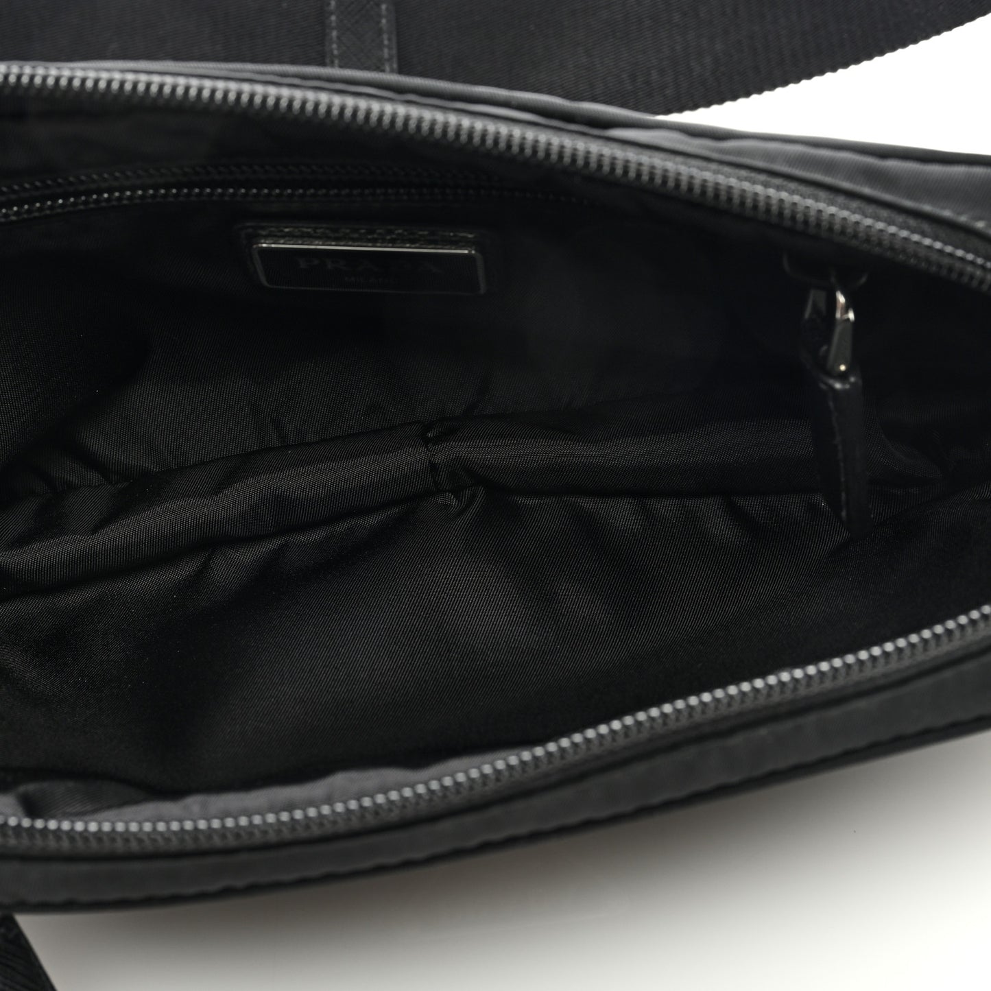 Re-Nylon Saffiano Belt Bag Black