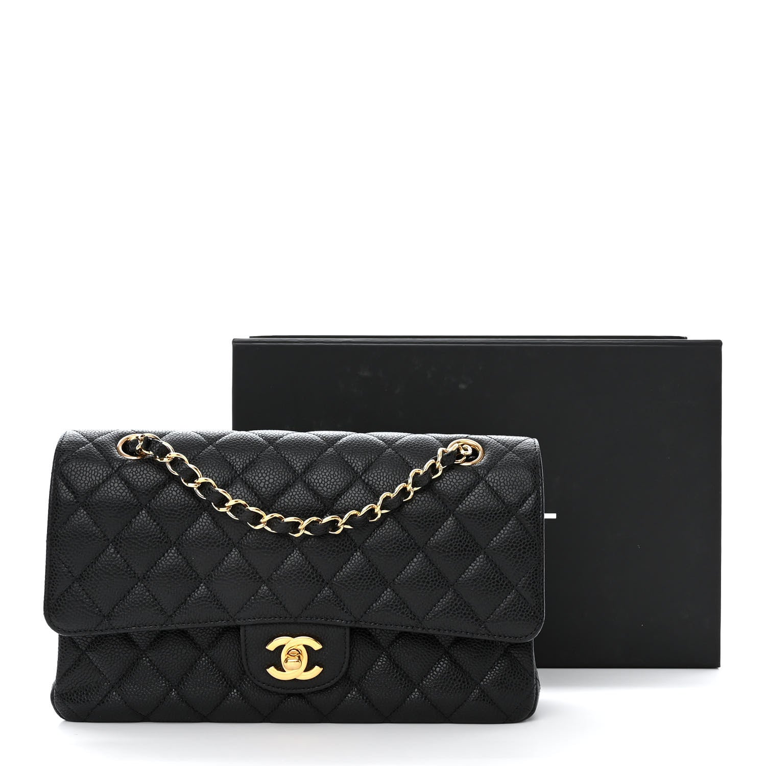 Chanel Caviar Quilted Medium Double Flap Black 11 of 11
