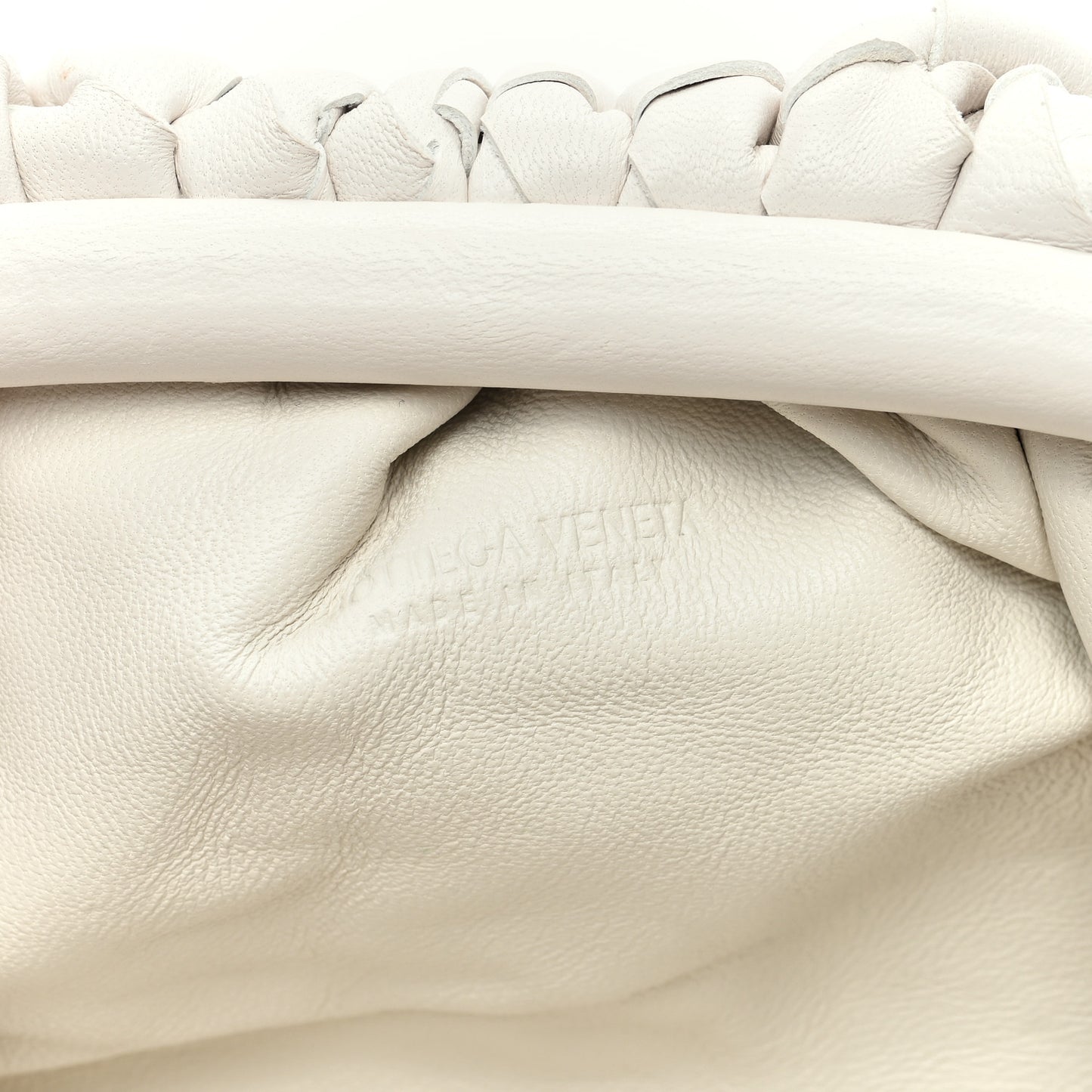 Nappa Intrecciato Studded The Mini Pouch Chalk