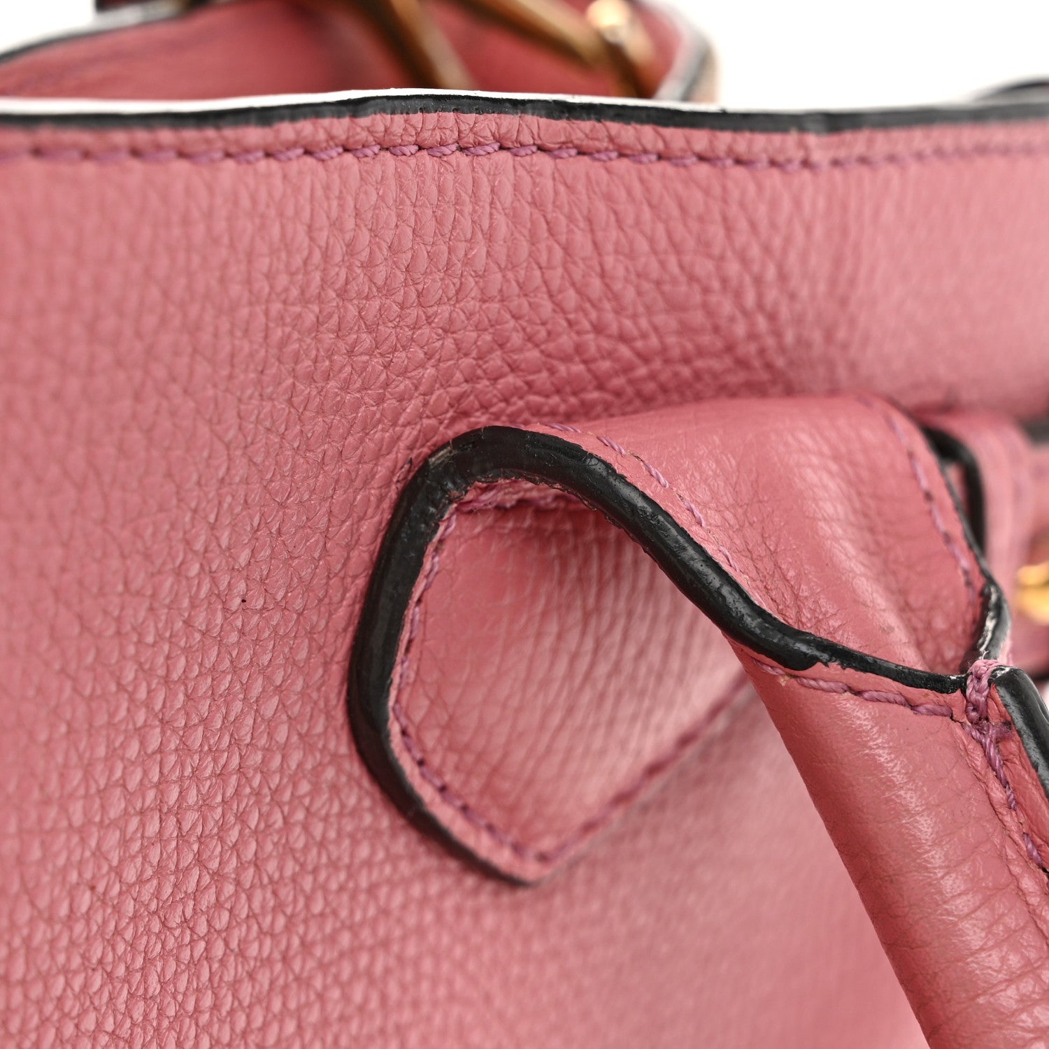 Burberry Grainy Calfskin House Check Small Banner Tote Mauve Pink 13 of 13