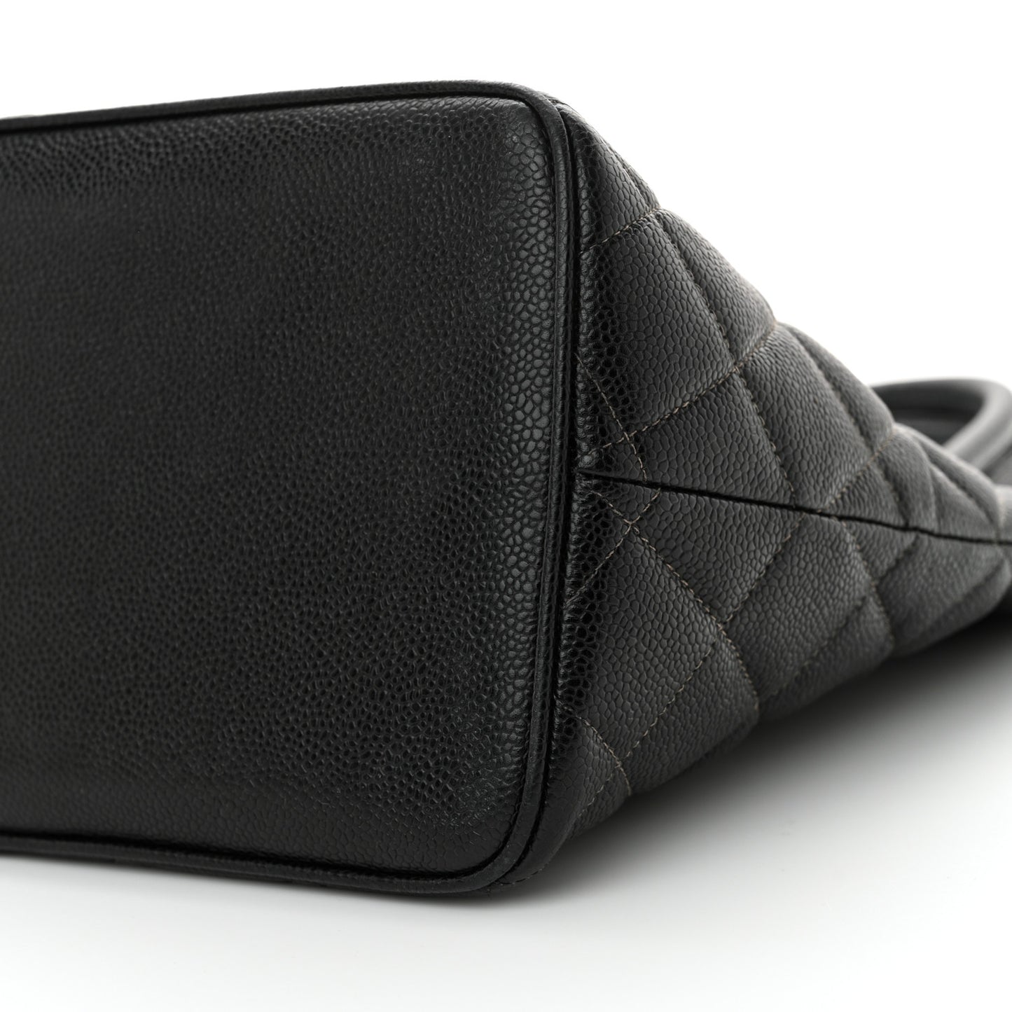 Caviar Quilted Medallion Tote Black