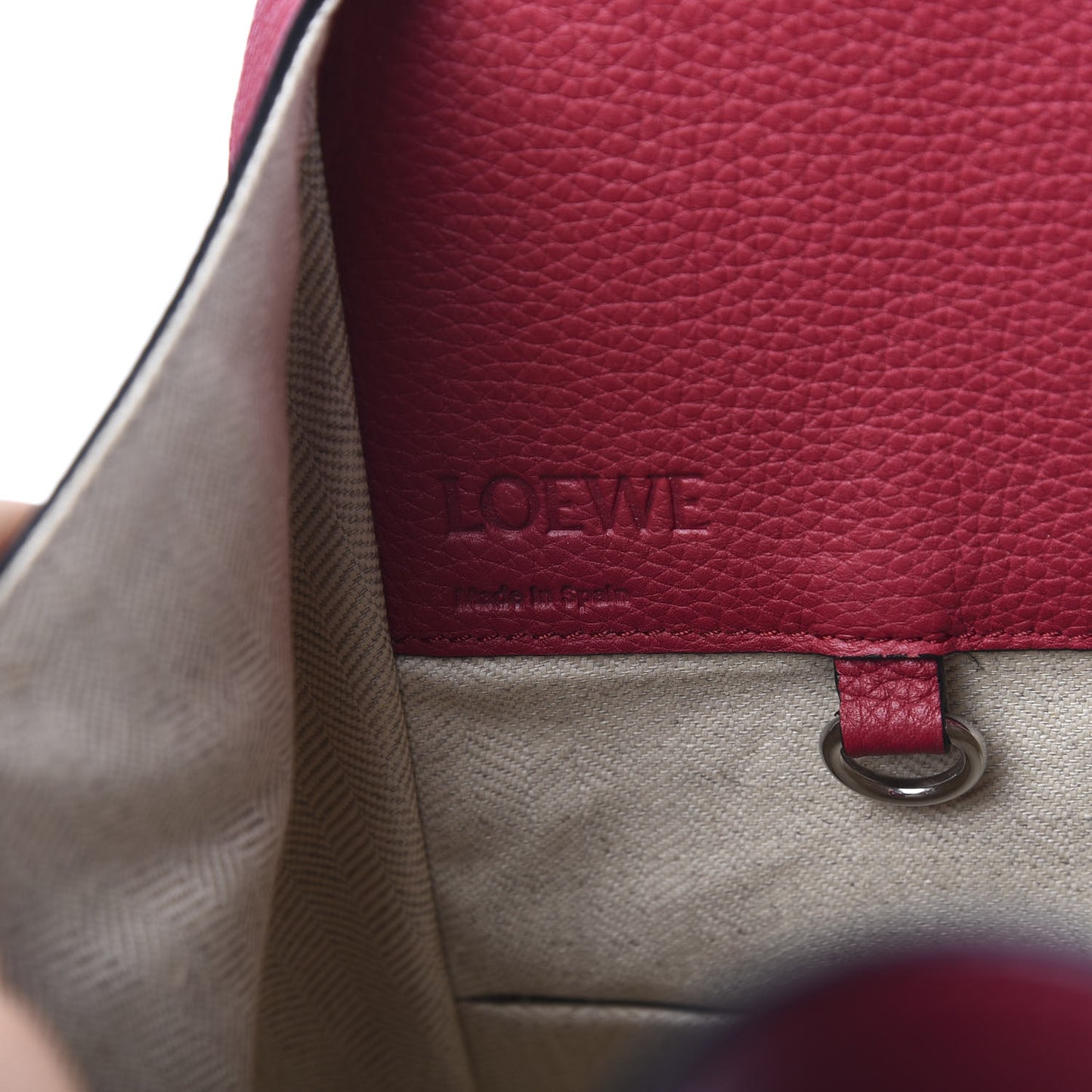 Grained Calfskin Small Hammock Shoulder Bag Raspberry