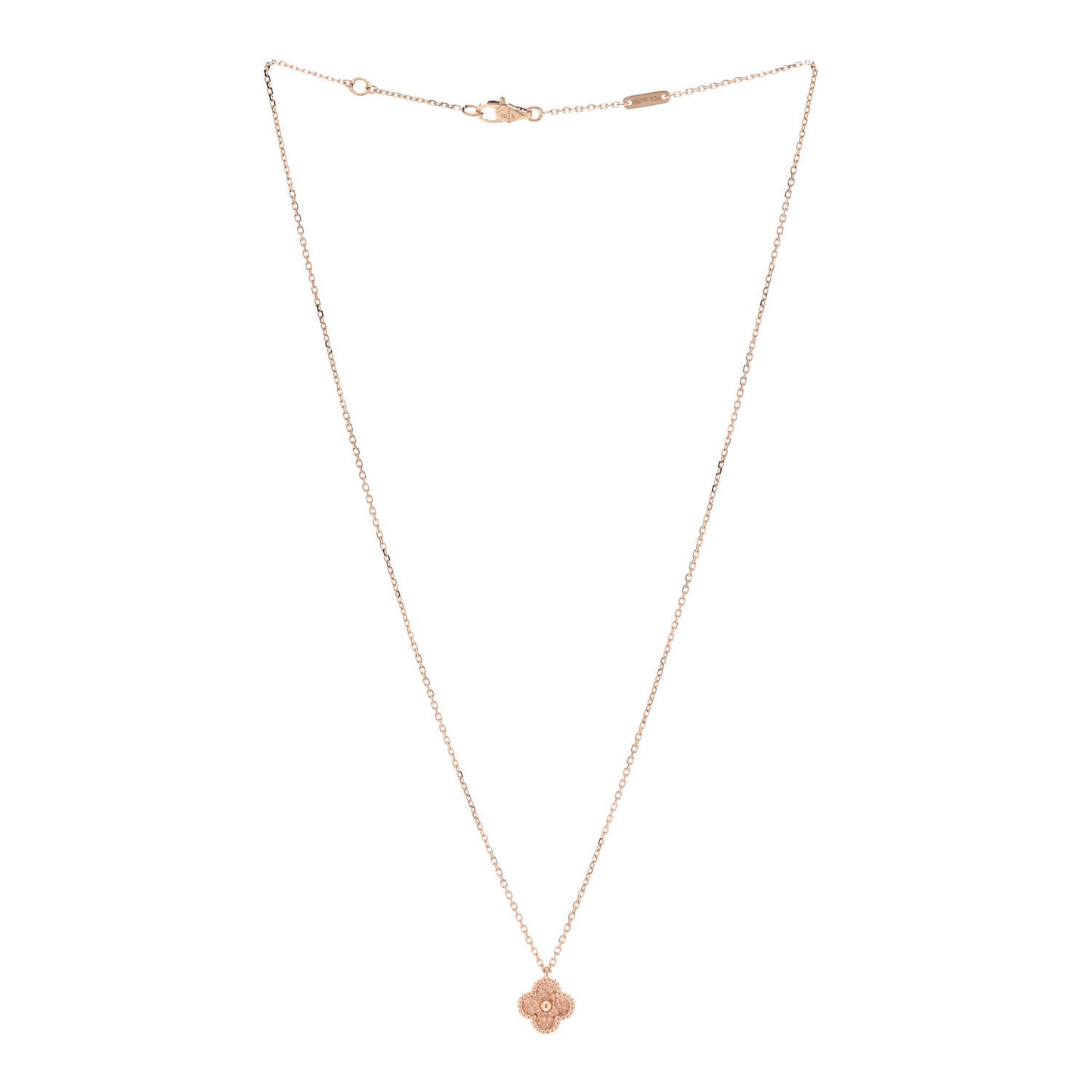18K Rose Gold Sweet Alhambra Pendant Necklace
