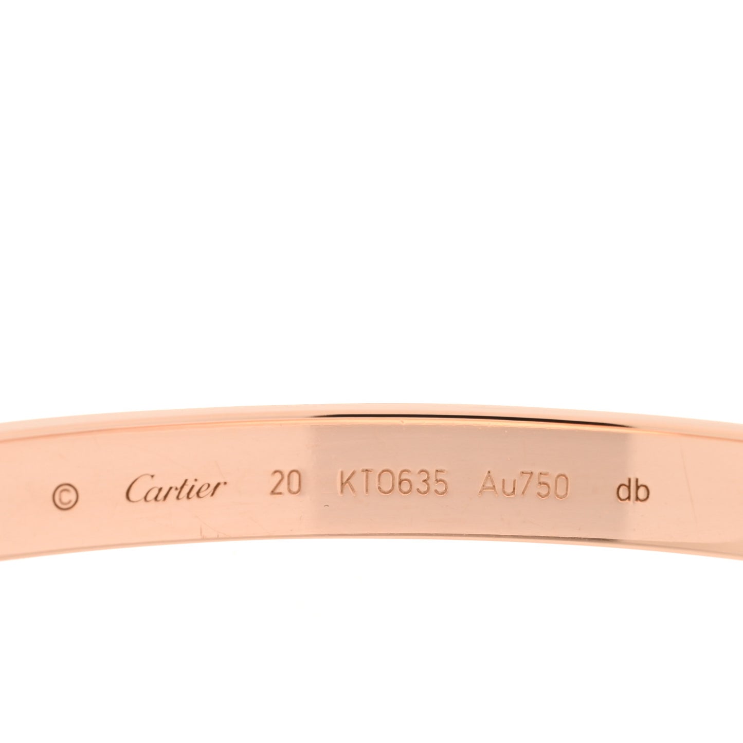 18K Pink Gold LOVE Bracelet 20
