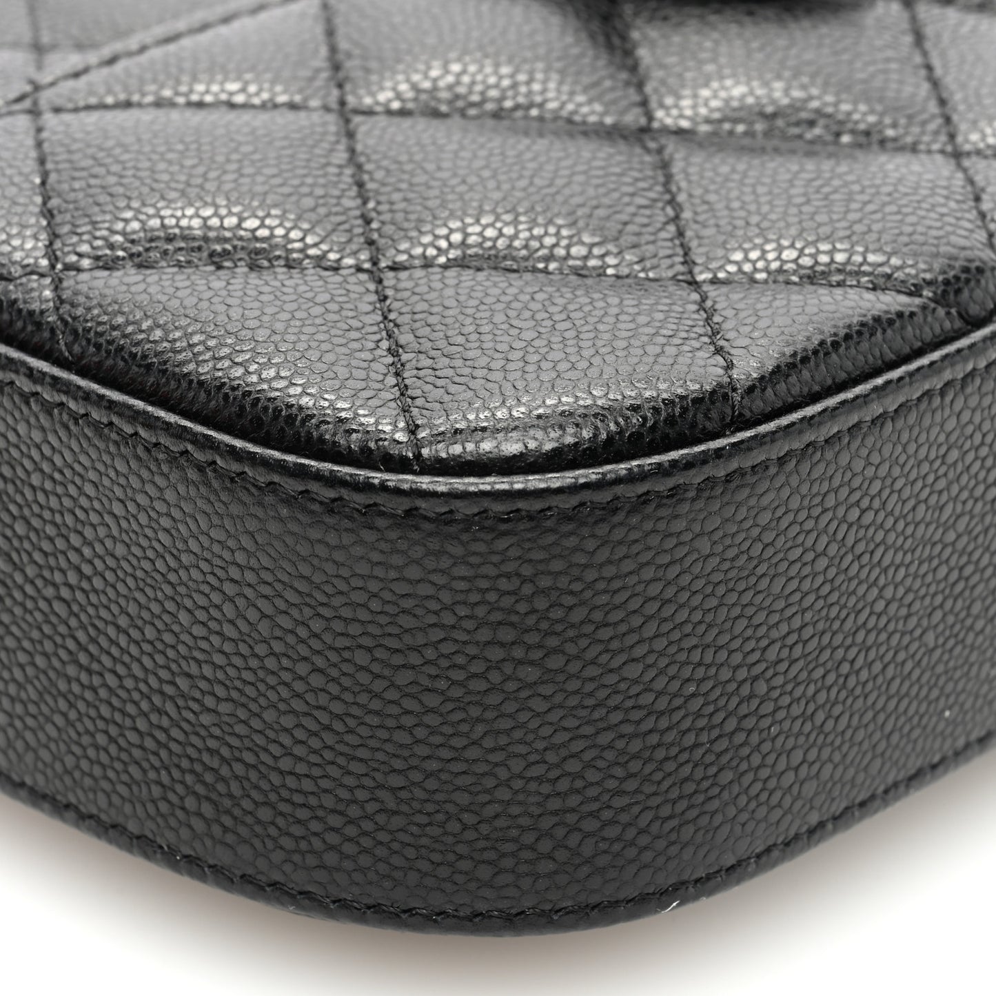 Caviar Quilted Chain Camera Bag Black