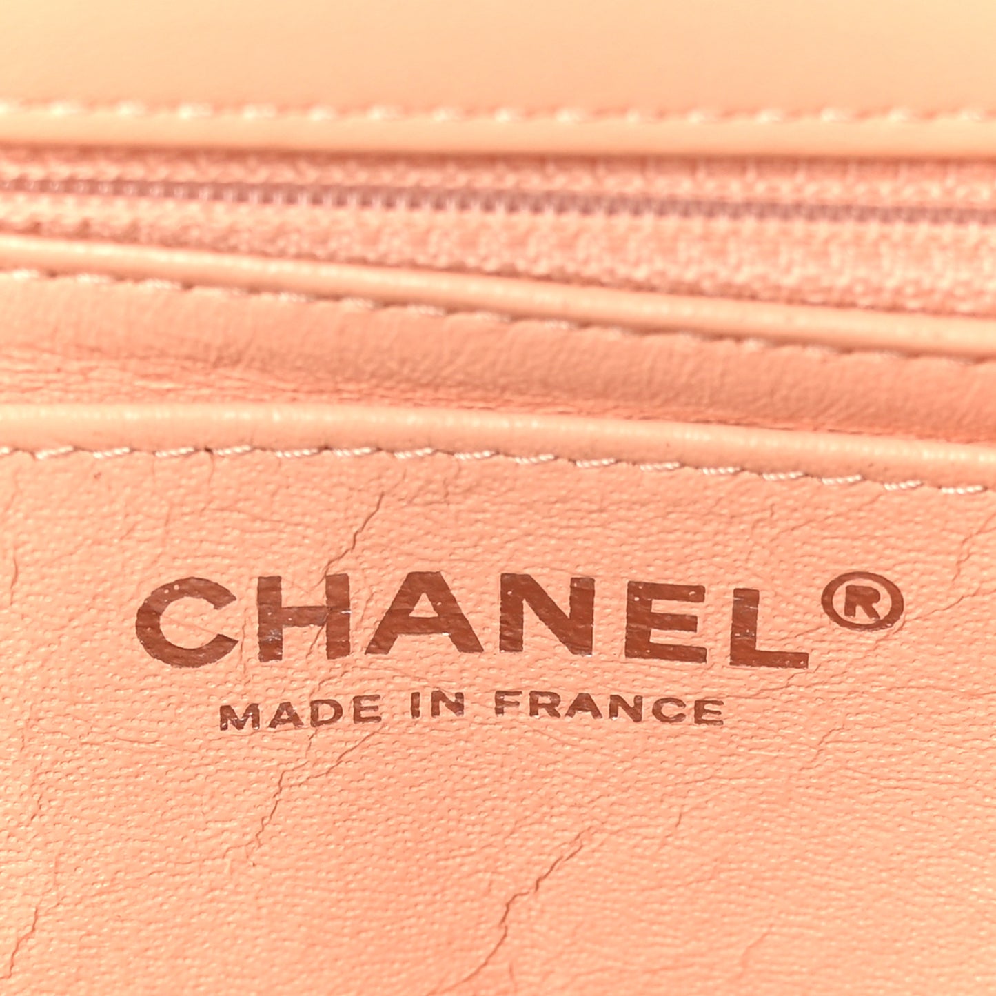 Lambskin Quilted Mini Rectangular Flap Light Pink