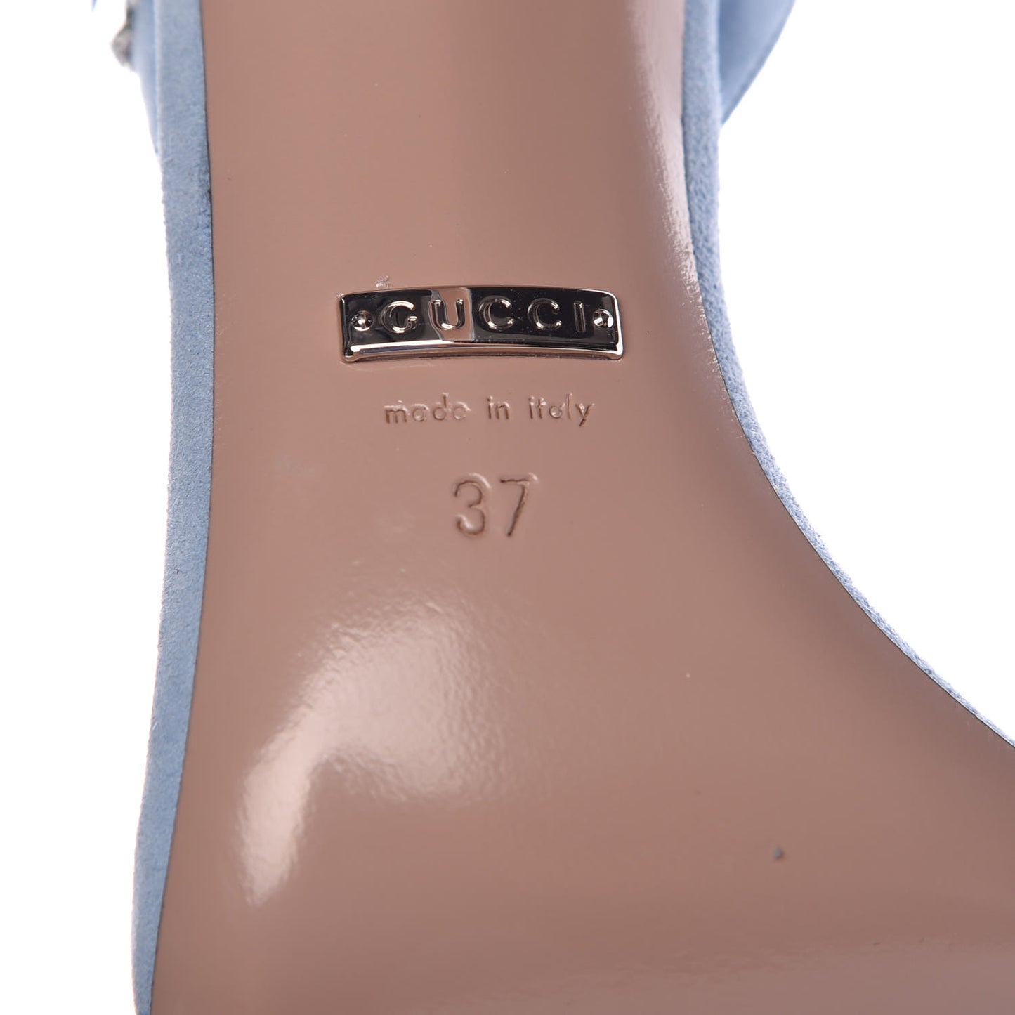 Kid Scamosciato Crystallo Mallory Slingback Sandal 37 Mineral Blue