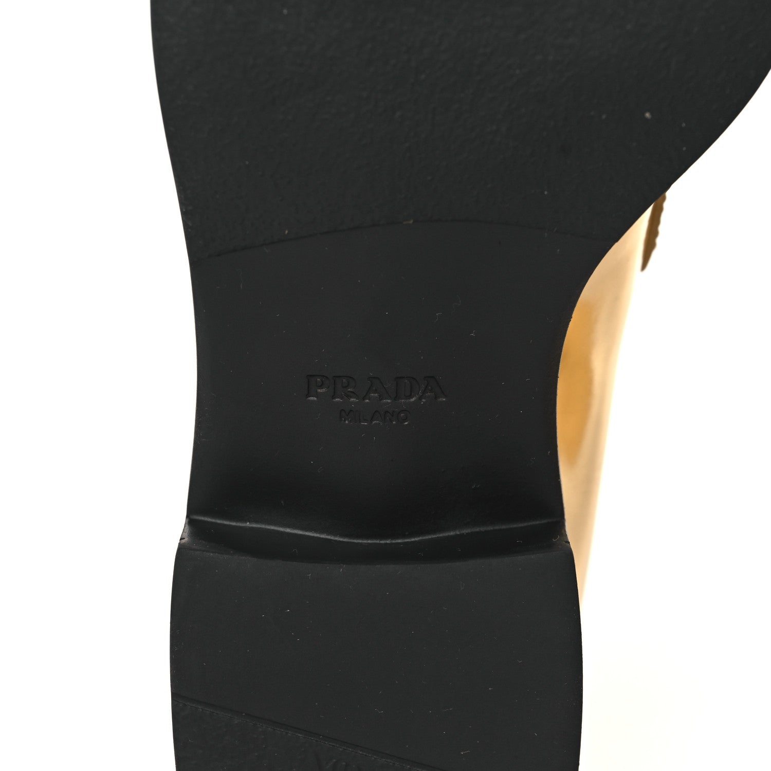 Prada Metallic Brushed Calfskin Metal Triangle Logo 50mm Loafers 39 Platino 6 of 8