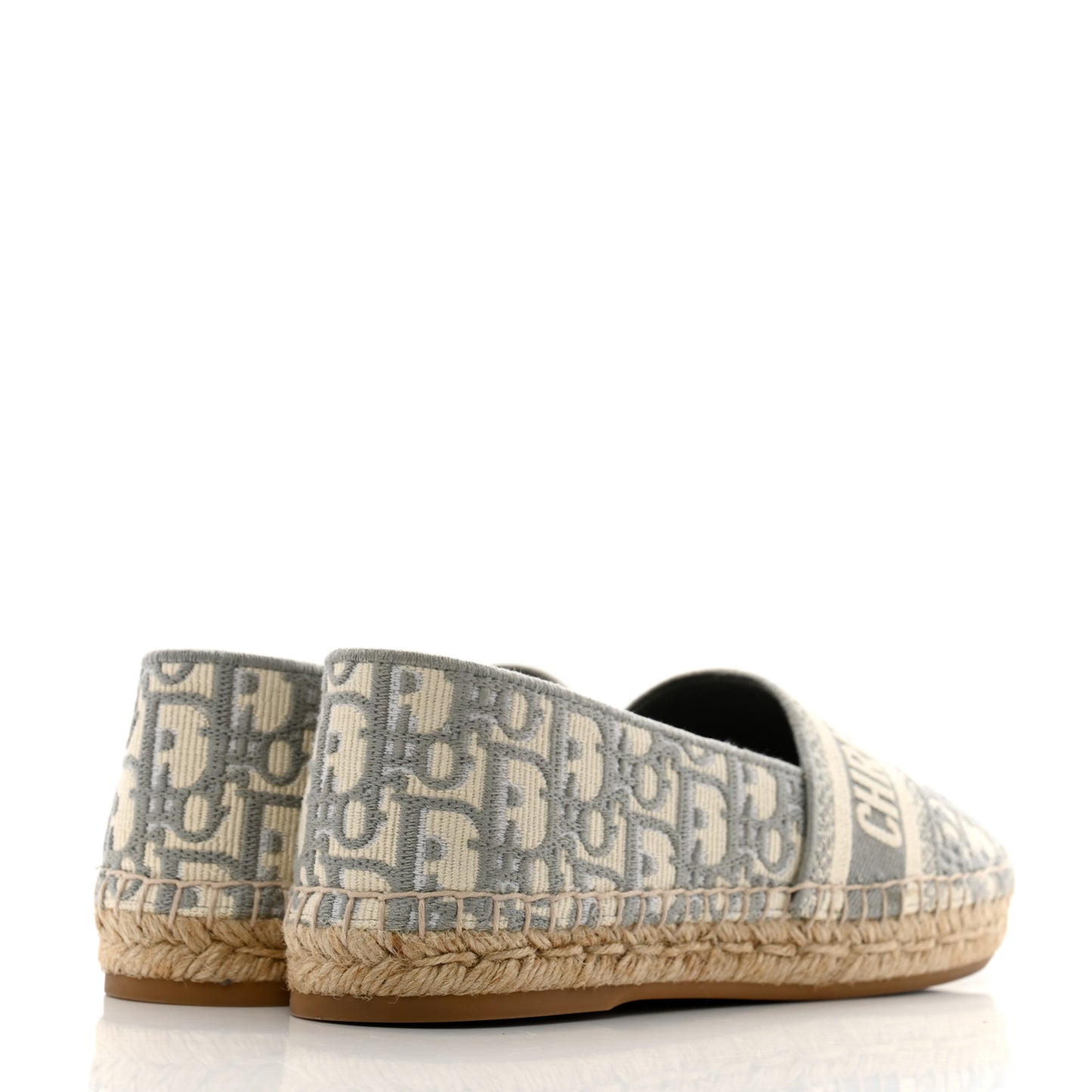 Oblique Embroidered Granville 15mm Espadrilles 39.5 Grey Stone