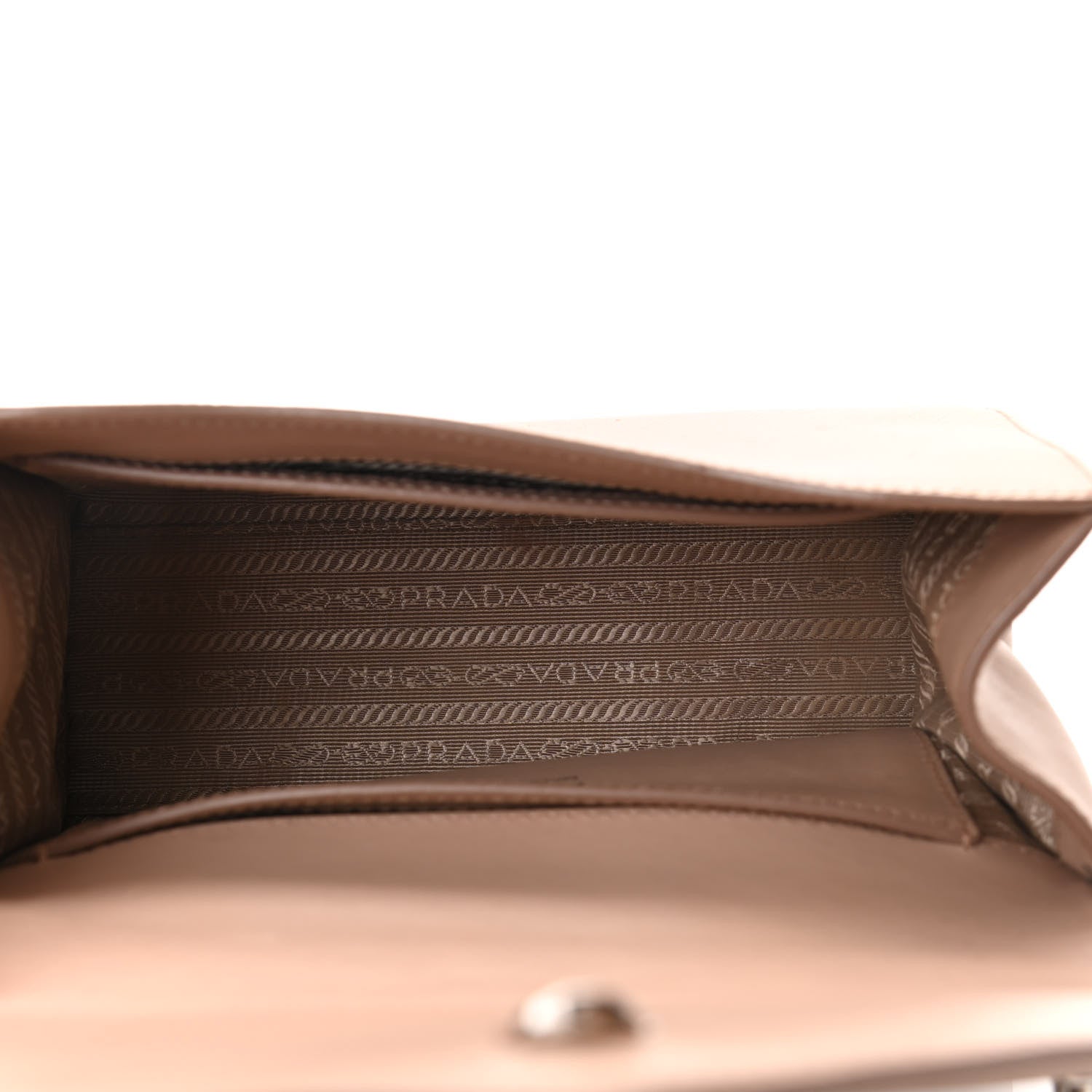 Prada Saffiano Cuir Calfskin Monochrome Envelope Flap Chain Shoulder Bag Cipria 5 of 11