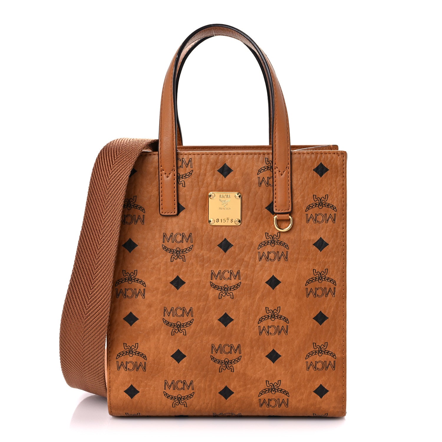 MCM Visetos Aren X-Mini Tote Cognac 1 of 13