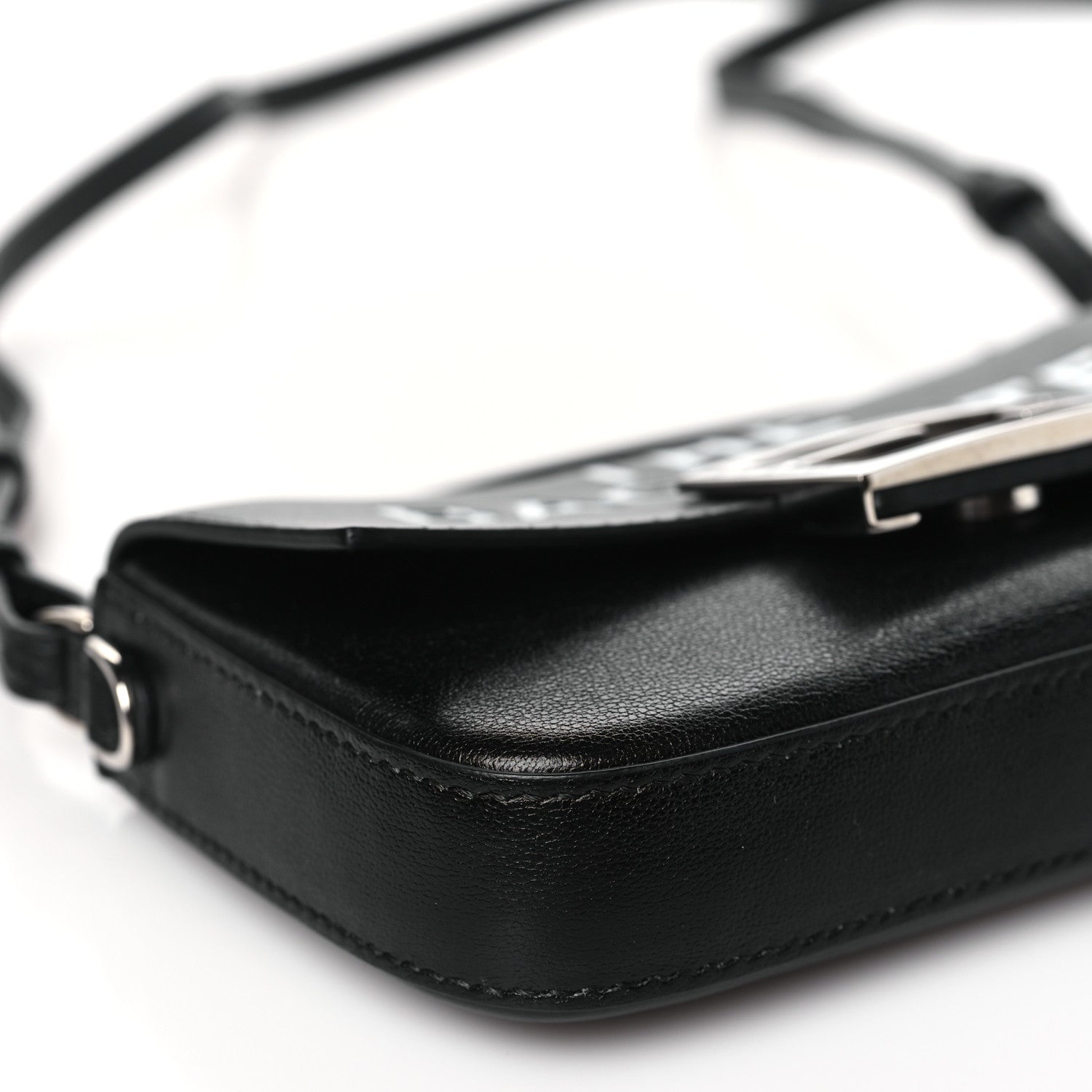 Fendi X MARC JACOBS Nappa Logo Phone Baguette Black 8 of 9