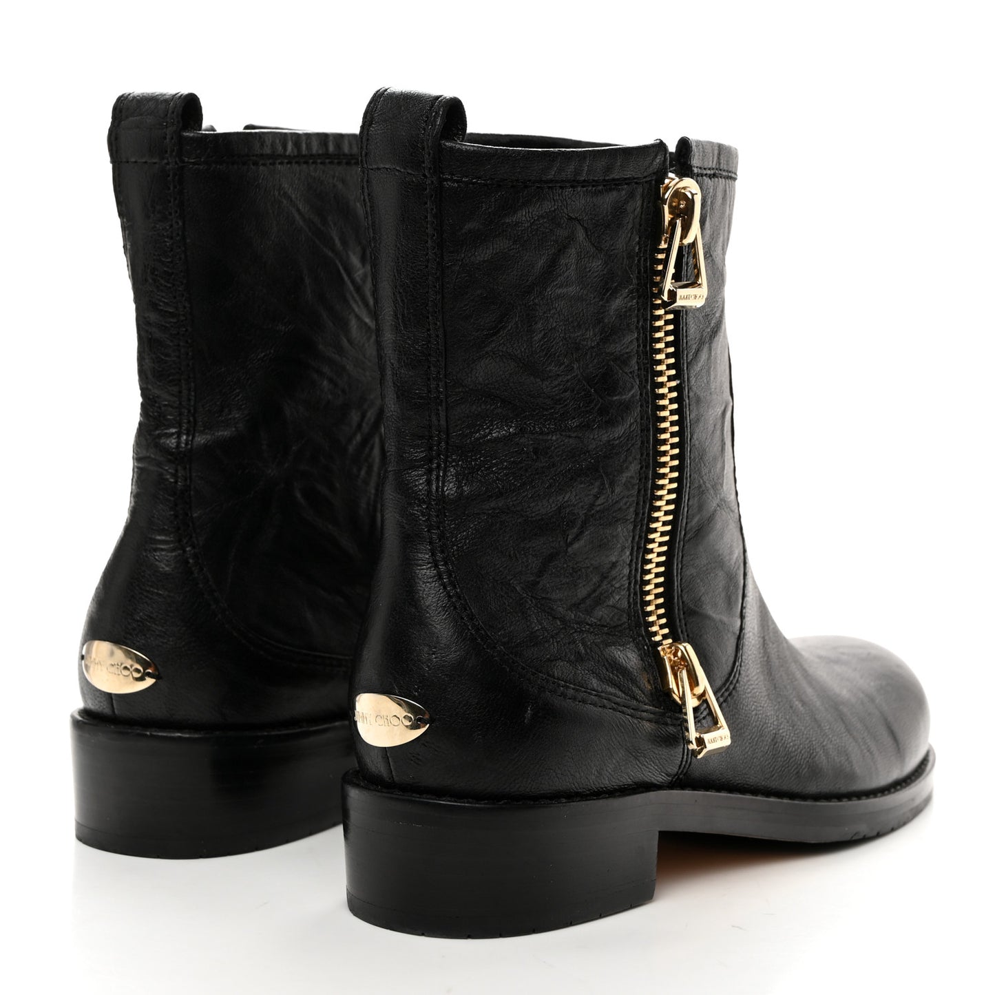 Grainy Calfskin Dondo Boots 35 Black