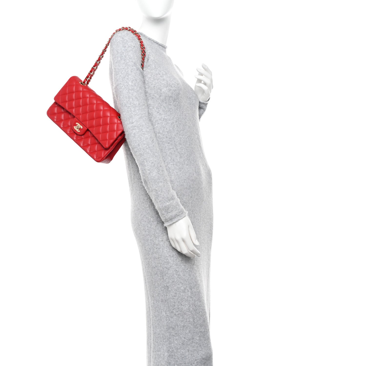 Chanel Lambskin Quilted Medium Double Flap Red 2 of 10