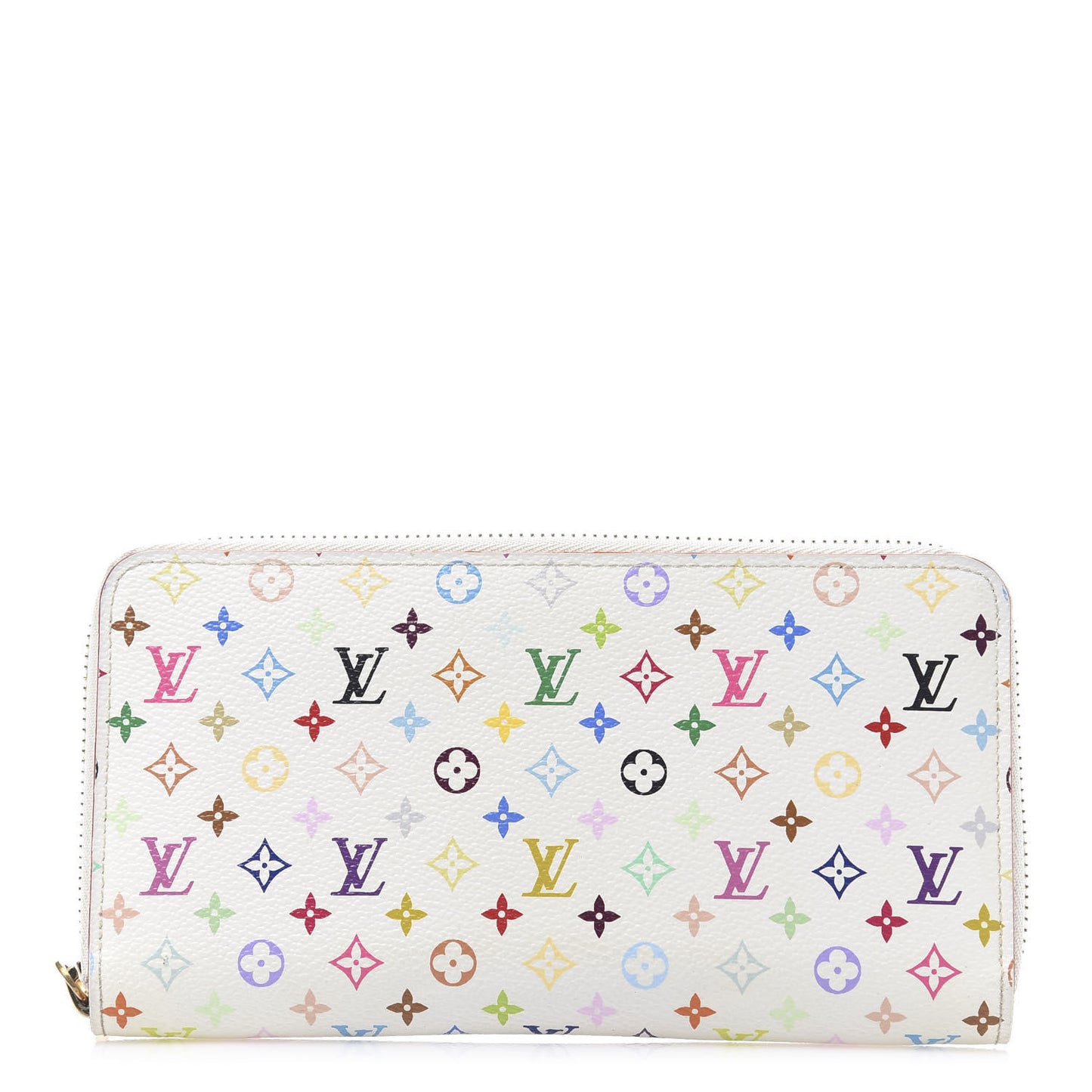 Monogram Multicolor Zippy Wallet White Orange
