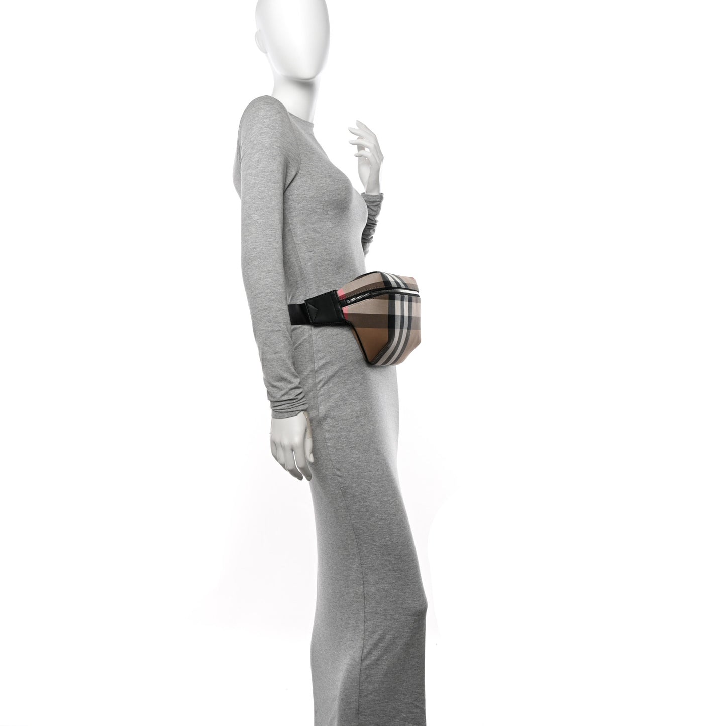 House Check Sonny Bum Bag Taupe Brown