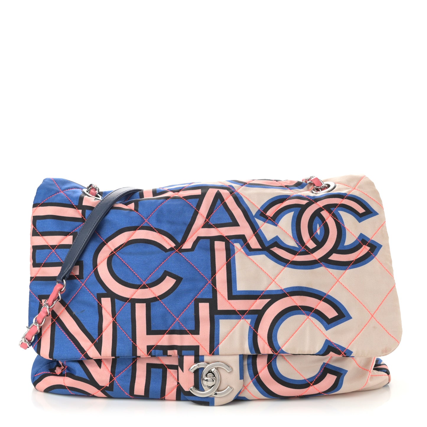 Nylon Printed Maxi Flap Multicolor