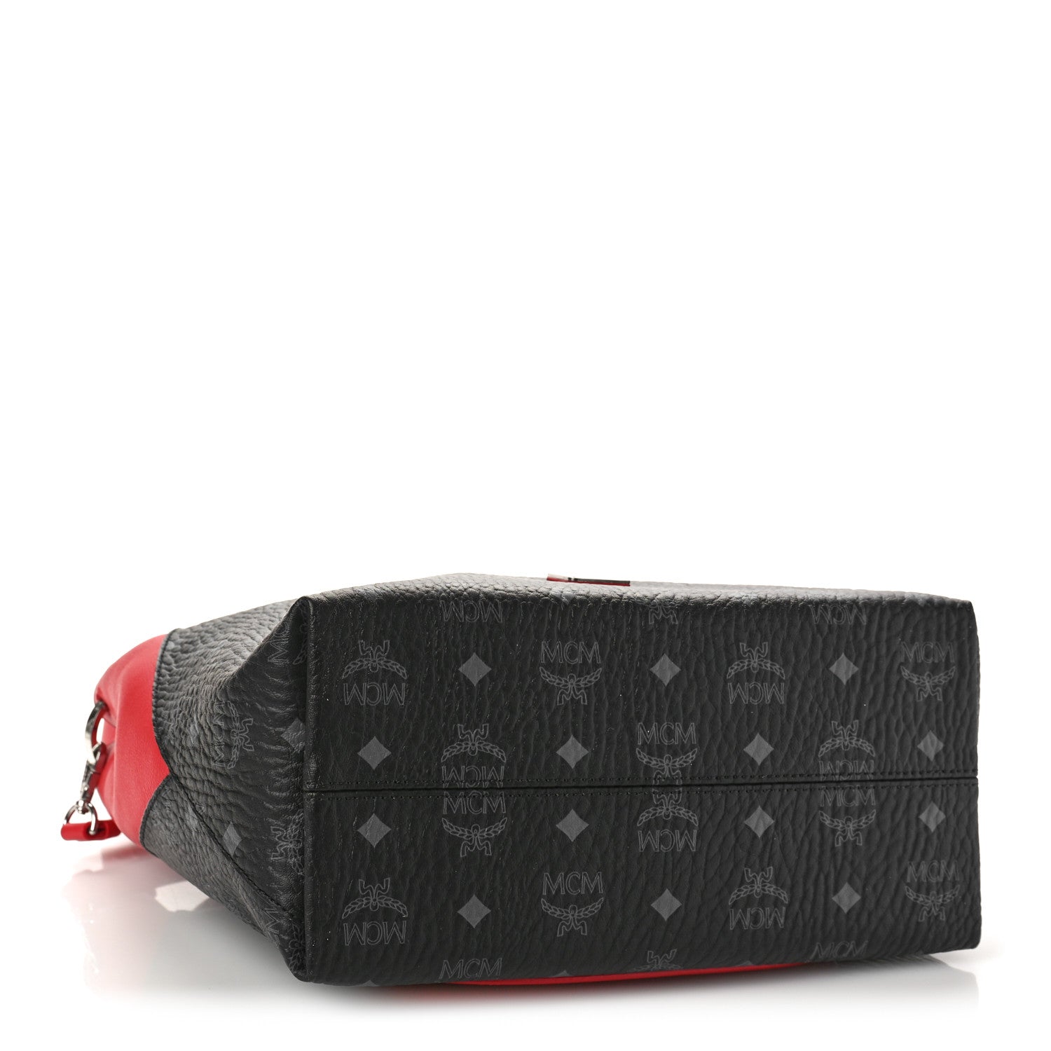 MCM Visetos Medium Klara Hobo Red Black 4 of 8
