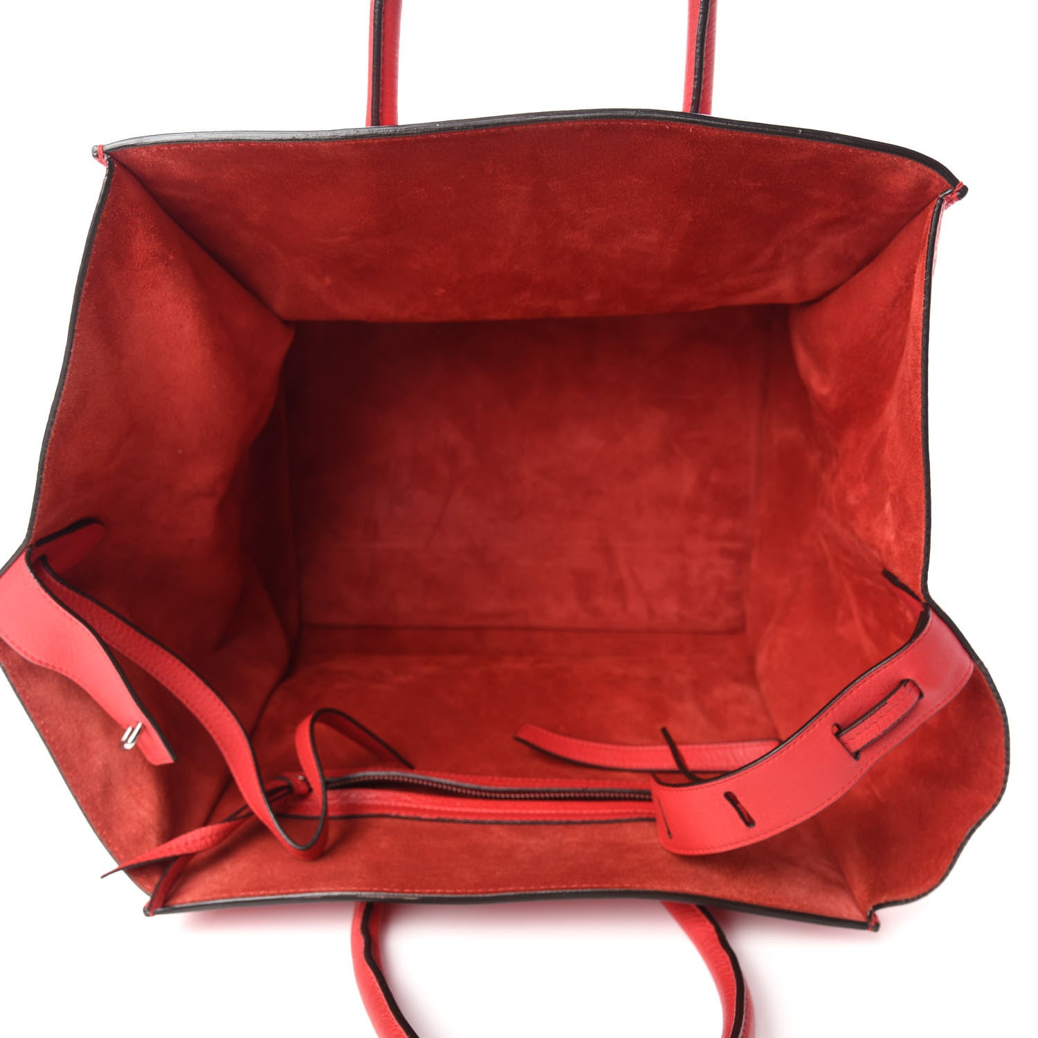 Celine Supple Calfskin Medium Phantom Luggage Vermillion 5 of 10